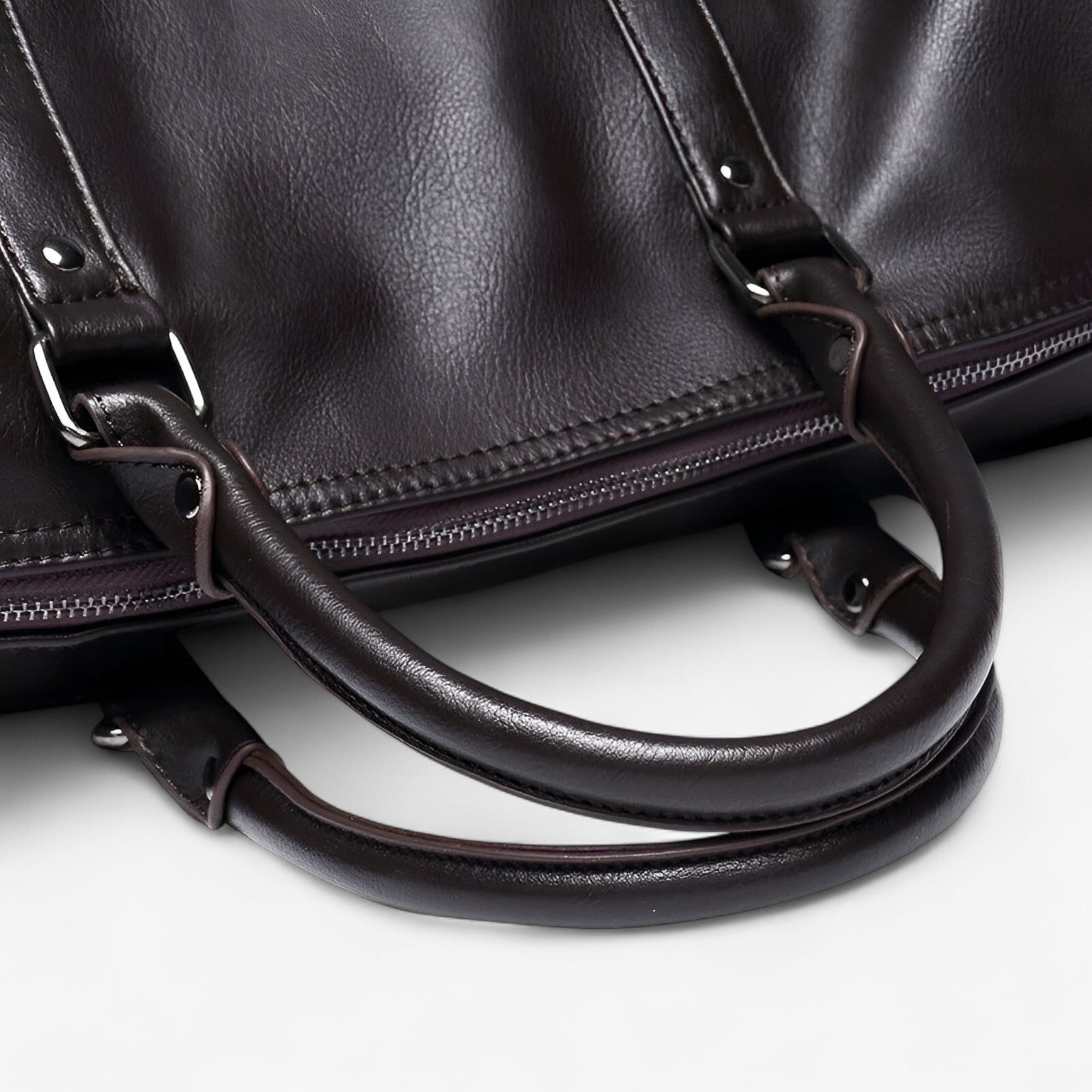 Borsa da Viaggio Uomo in Vera Pelle Nera - Grande e Robusta - - Bags borsa borsa uomo duffle bag duffle bags lunghi pelle uomo viaggi - Concept Palermo