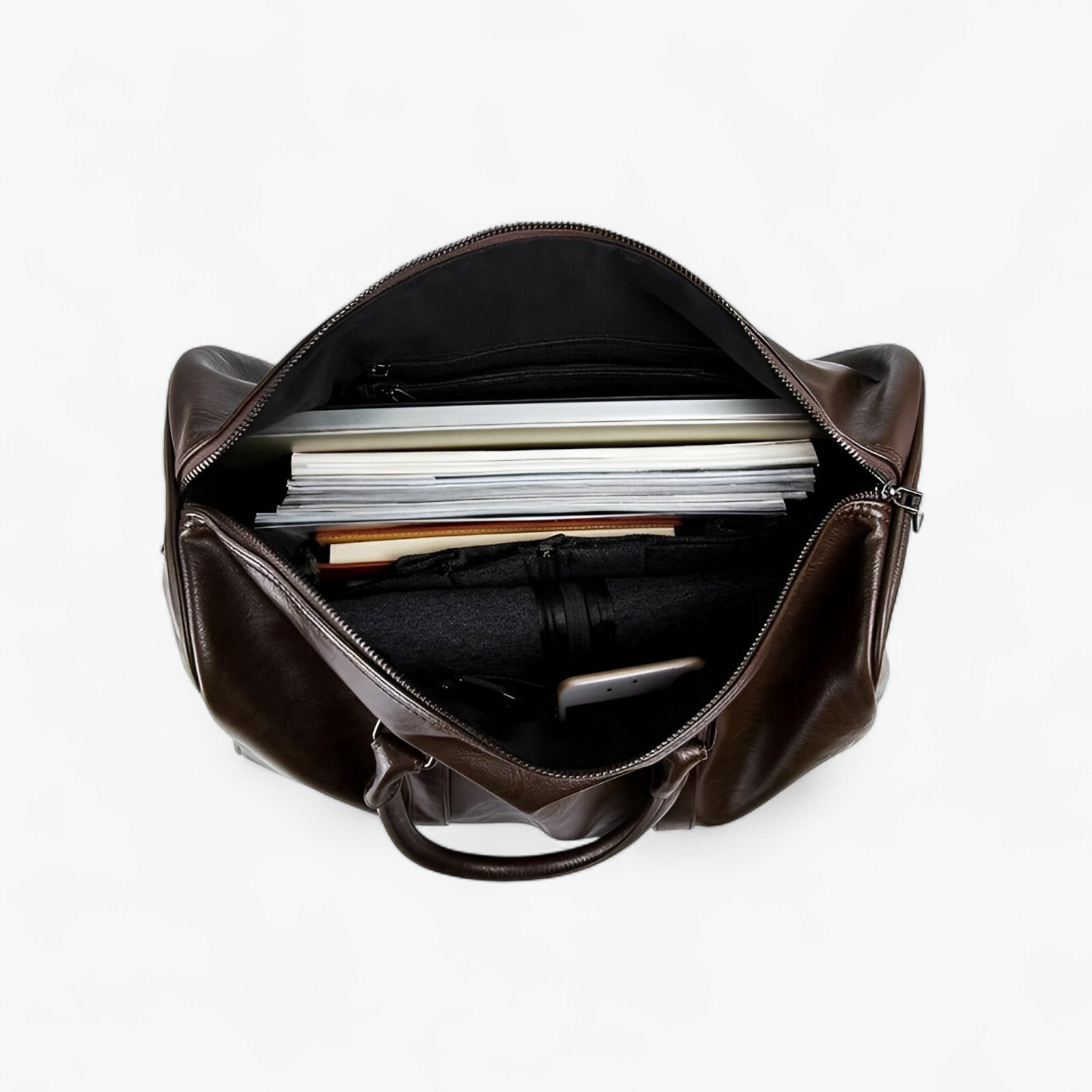 Borsa da Viaggio Uomo in Vera Pelle Nera - Grande e Robusta - - Bags borsa borsa uomo duffle bag duffle bags lunghi pelle uomo viaggi - Concept Palermo