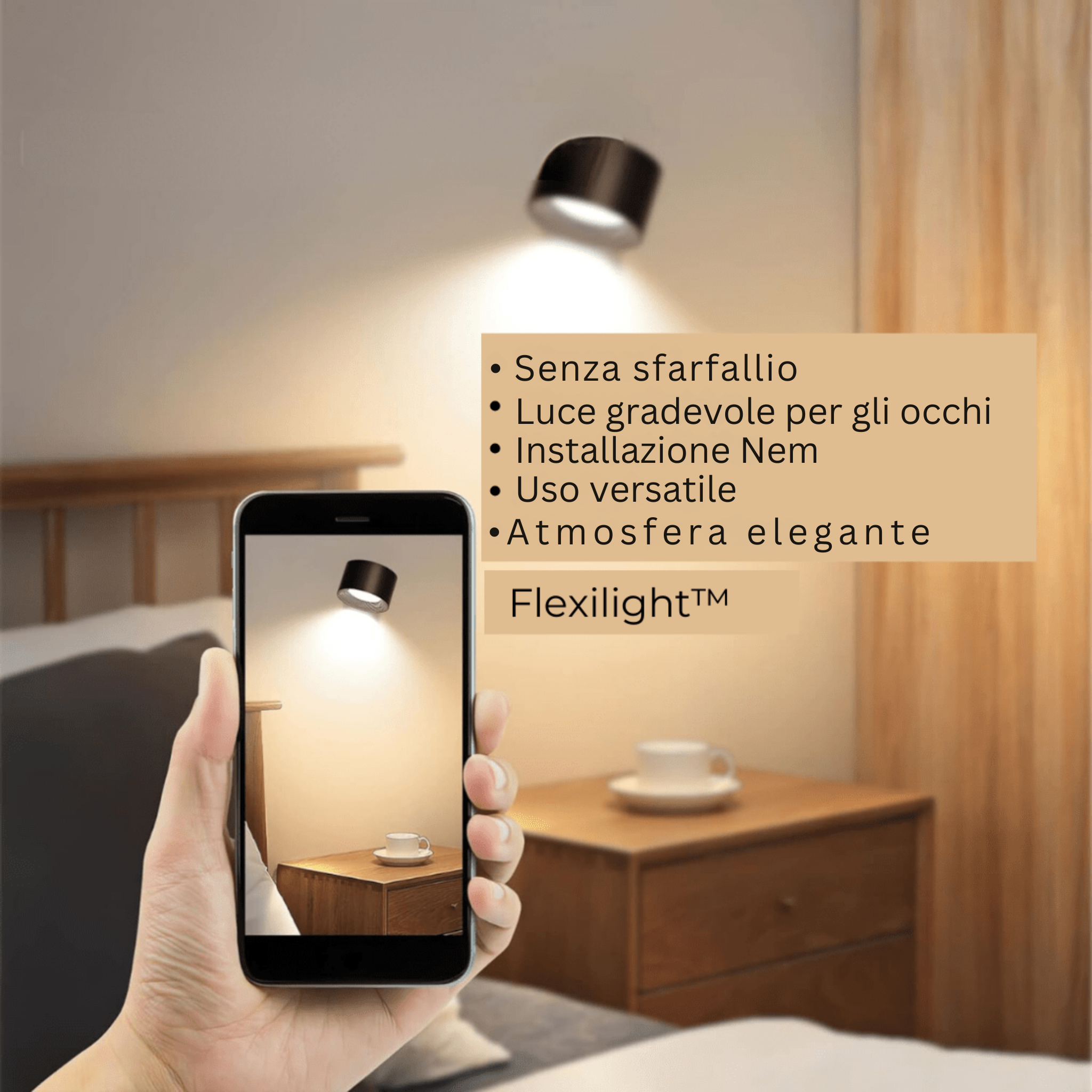 Lampada da parete wireless ricaricabile a 360° - - home home & garden lampada lampada parete parete ricaricabile Væglamper wireless - Concept Palermo