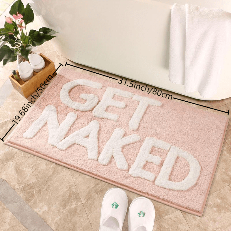 Tappetino da bagno antiscivolo colorato Uomo - Sfondo Rosa - Lettere Bianche 50cm*80cm - aitest antiscivolo badkamer bagno colorato home & garden tappetino tappetino bagno uomo - Concept Palermo