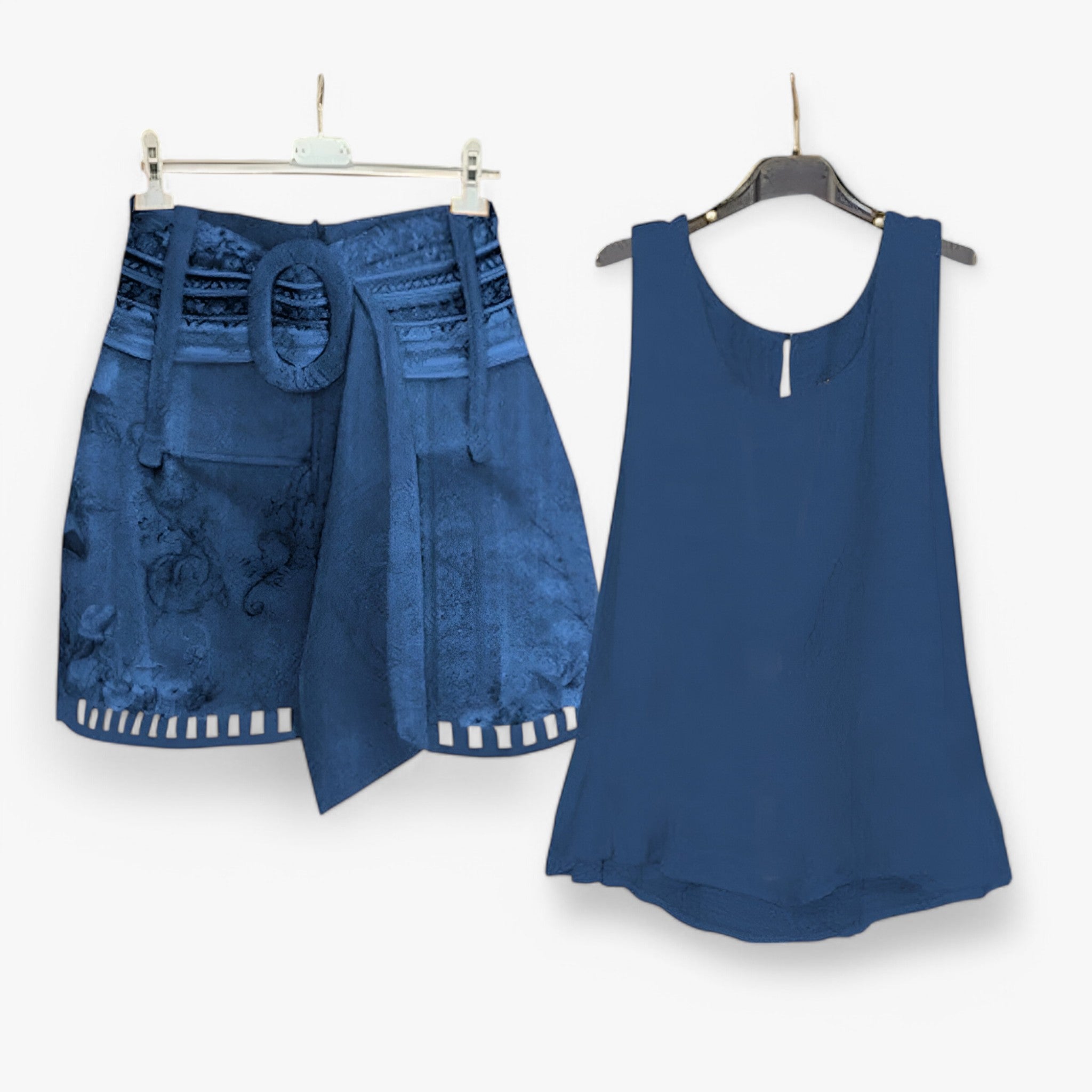 Set Due Pezzi Senza Maniche - Blu - 20240319 657081741072697 b0n1st0t1s fcm maniche more Multi-Color no062224bs no083024bs outfit sets pezzi pezzi maniche PiuE87Q set spring summer TP-11-05 Two Piece Sets YS - Concept Palermo