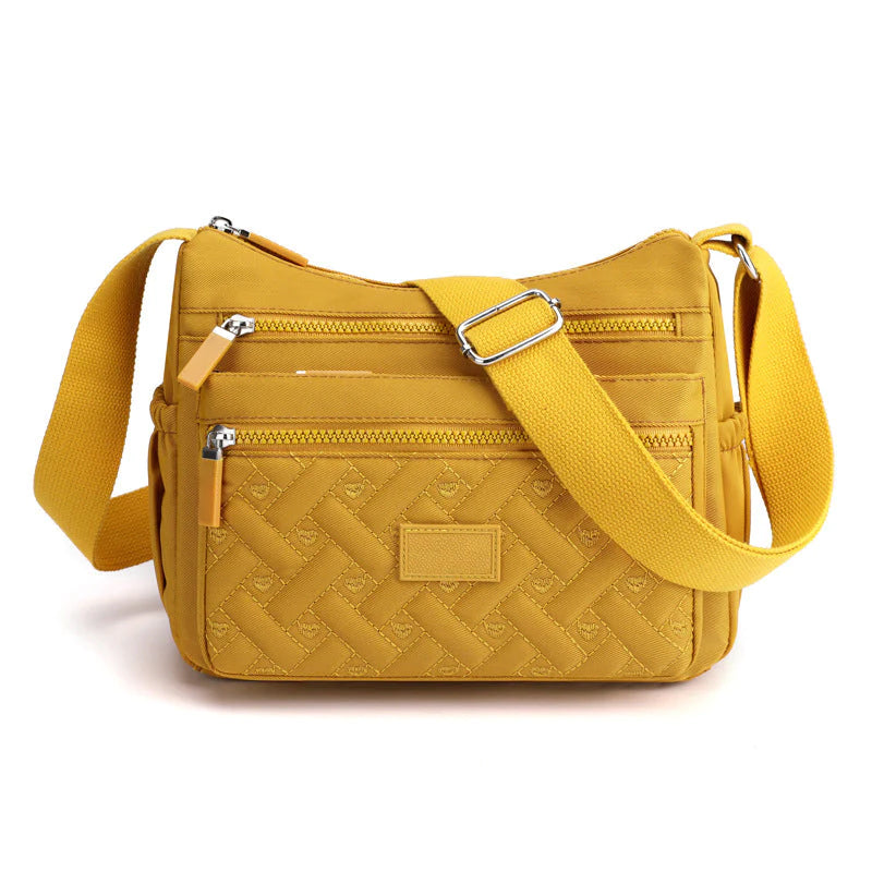 Borsa a Tracolla Donna Nera Elegante in Vera Pelle Italiana, Made in Italy - Giallo - bag bags borsa borsa tracolla classica Dames Mode new_for_google shoulder bag tracolla - Concept Palermo
