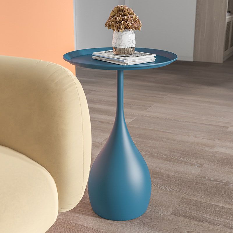 Tavolo Rotondo in Metallo con Base - Tavolino Medievale in Stile Moderno Lino Uomo - Blu - base end tables home home & garden lino medievale metallo rotondo side table stile table tavolino - Concept Palermo