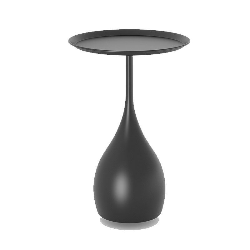 Tavolo Rotondo in Metallo con Base - Tavolino Medievale in Stile Moderno Lino Uomo - Nero - base end tables home home & garden lino medievale metallo rotondo side table stile table tavolino - Concept Palermo