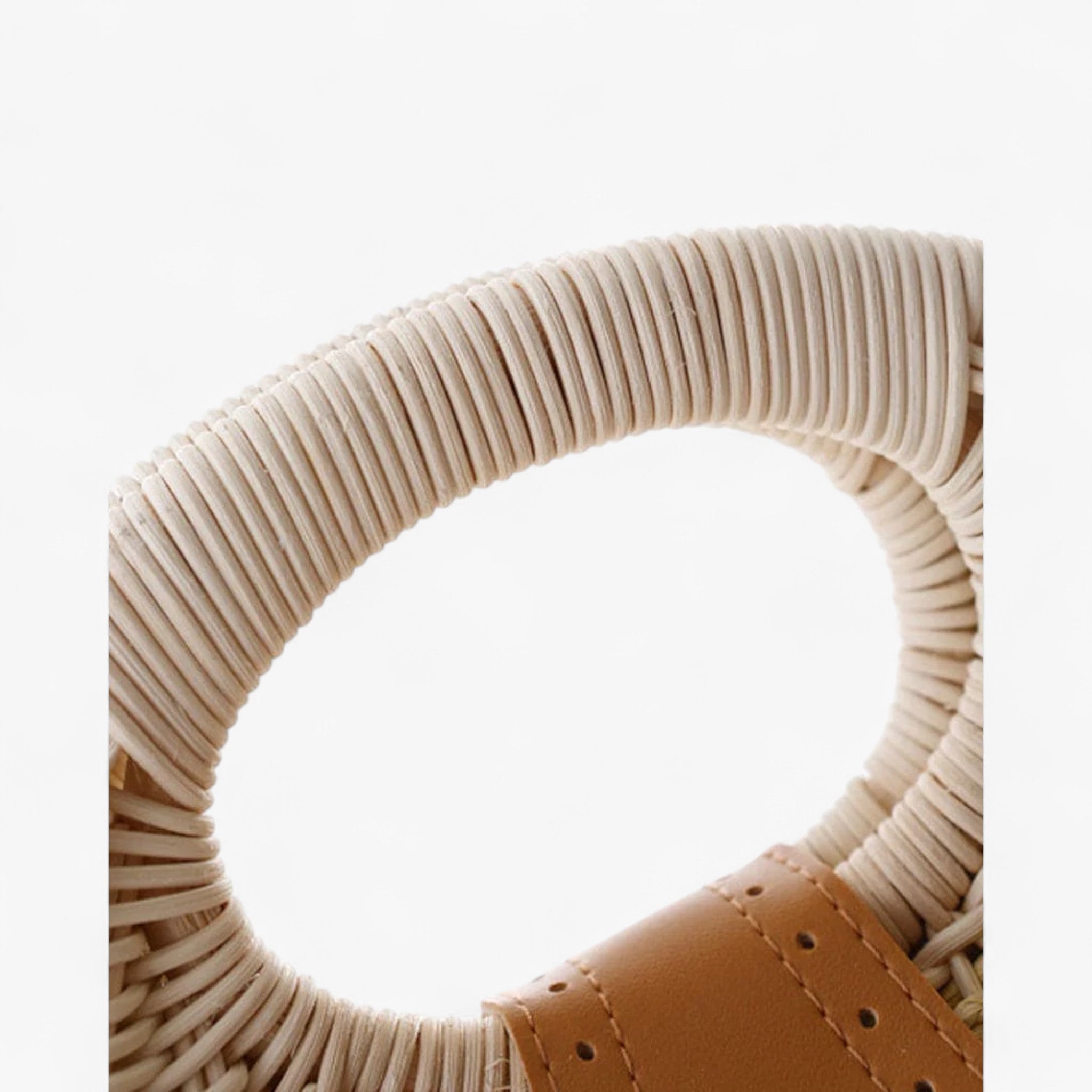 Borsa a Tracolla Donna in Rattan Naturale, Elegante Borsa Estiva da Spiaggia con Chiusura Sicura - - Bags borsa borsa rattan donna handbags rattan rattan bags Tassen women bags Women's handbags - Concept Palermo