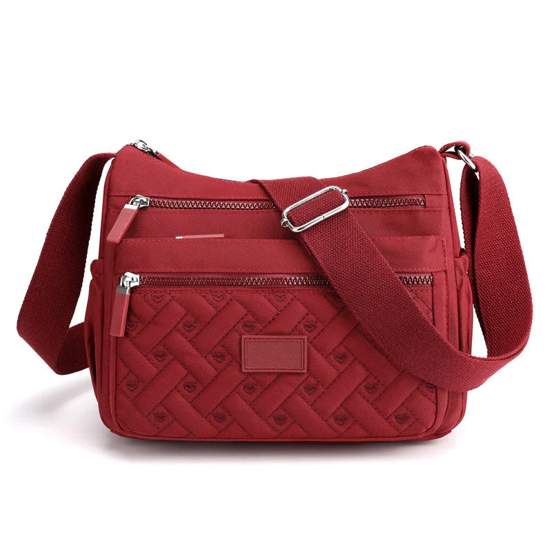 Borsa a Tracolla Donna Nera Elegante in Vera Pelle Italiana, Made in Italy - Rosso - bag bags borsa borsa tracolla classica Dames Mode new_for_google shoulder bag tracolla - Concept Palermo