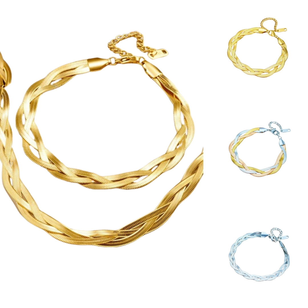 Set Orologio e Bracciali Donna Geneva Bling in Acciaio, Elegante e Luminoso - - acciaio bling BRACELETS donna geneva geneva bling jewelry - Concept Palermo