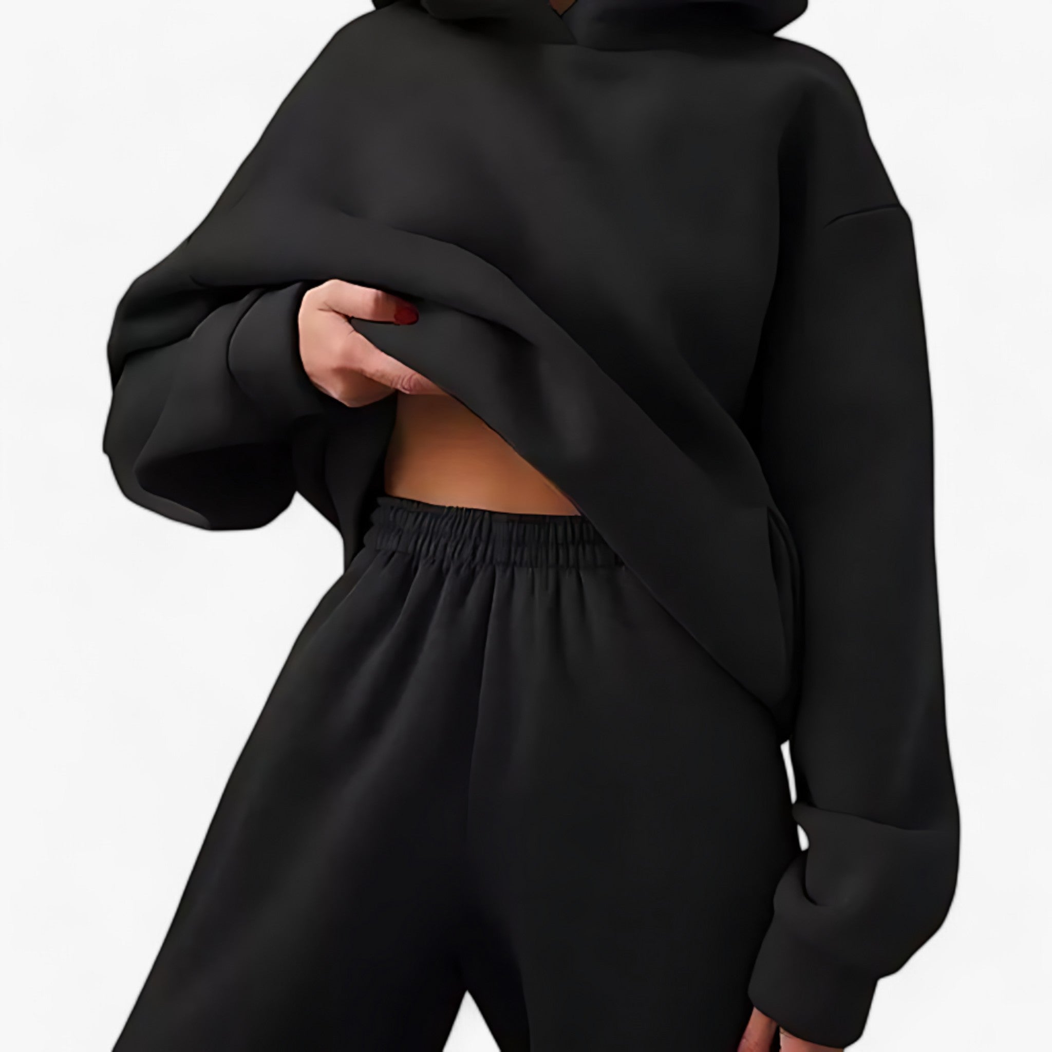 Set Giacche a Cappuccio Invernali Valeria - Calore accogliente per le giornate fredde Uomo - Nero - 2 piece accogliente calore cappuccio fredde giacche giacche cappuccio giornate invernali outdoor set trends women - Concept Palermo