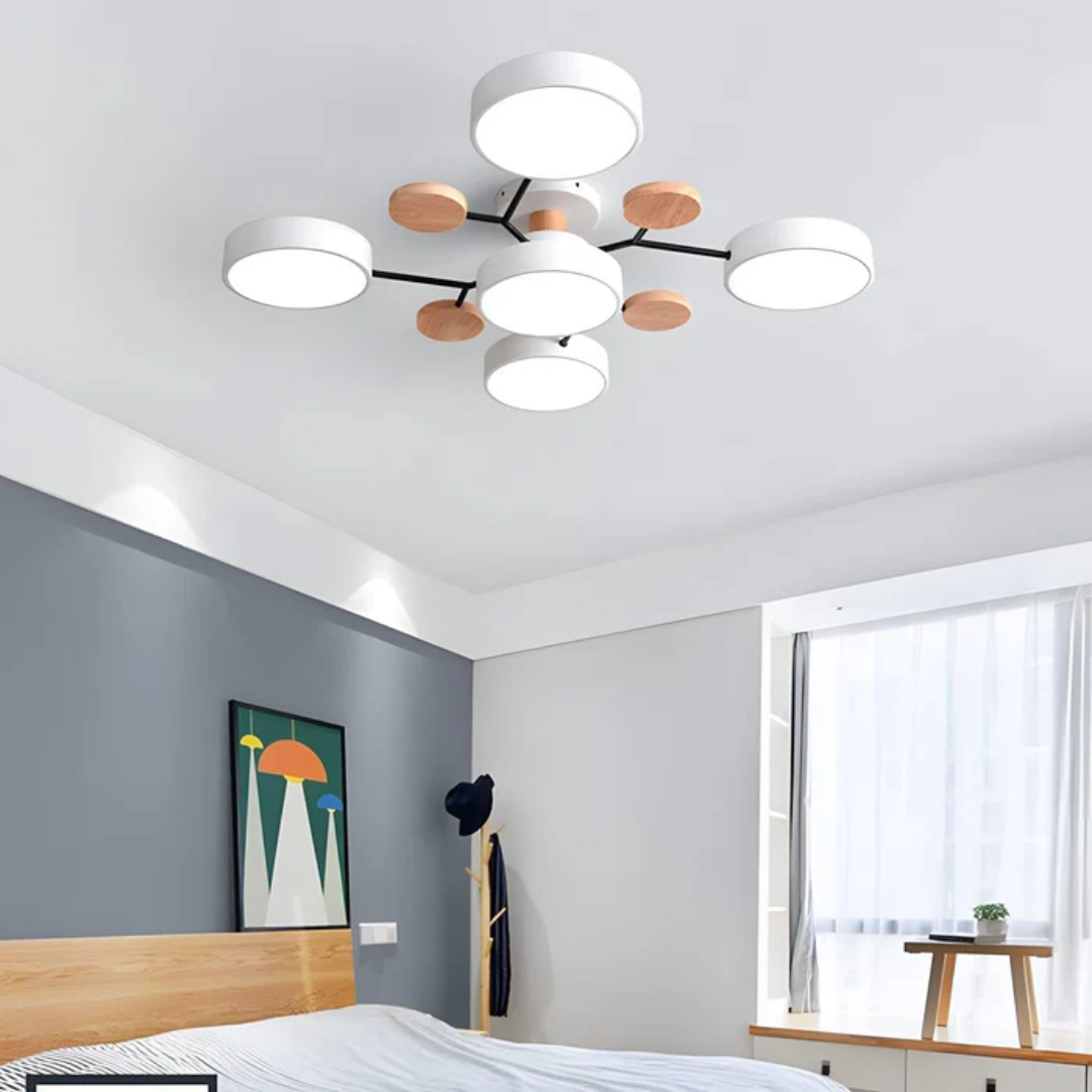Plafoniera LED rotonda, per un'illuminazione in Legno – Qualità Premium