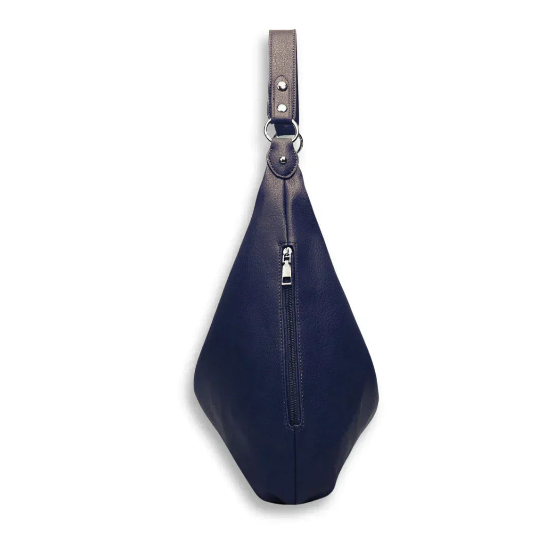 Borsa Hobo Donna Grande in Pelle Vegana Nera con Tracolla Regolabile - - Bags borsa borsa hobo donna hobo Leather Bag pelle vegana women bags - Concept Palermo