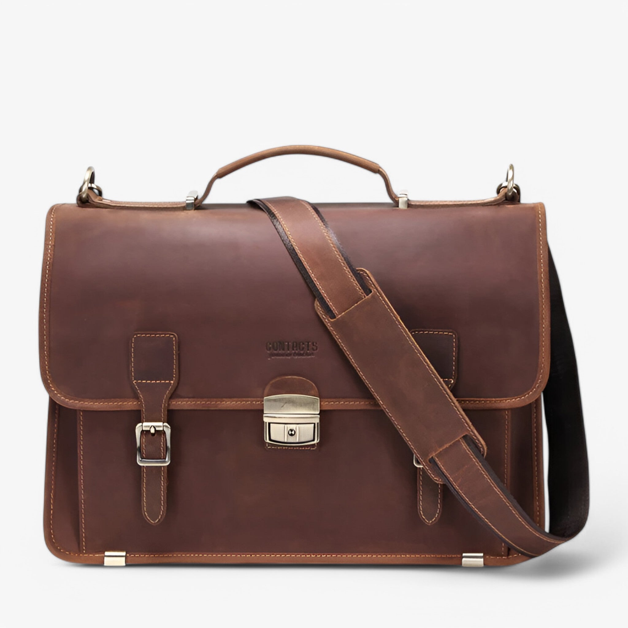Borsa per Laptop di Lusso in Pelle - Marrone - accessoires bags borsa borsa laptop laptop pelle tassen - Concept Palermo