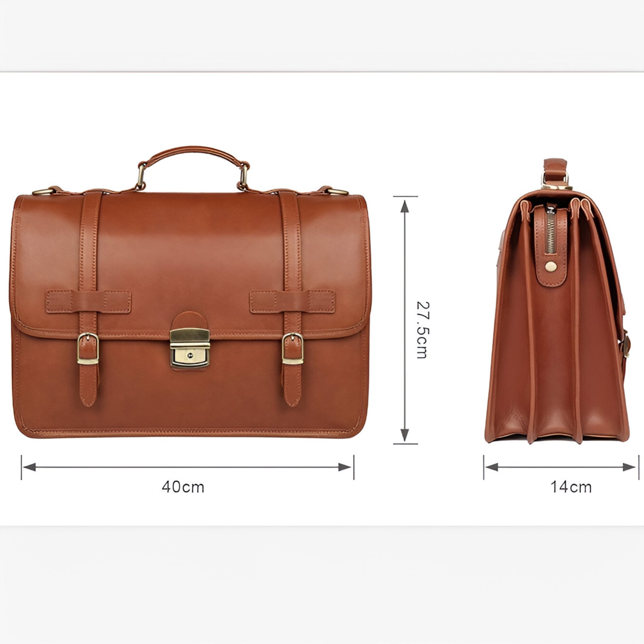 Valigetta Pelle Marrone Elegante - - accessoires bags pelle tassen valigetta valigetta pelle - Concept Palermo