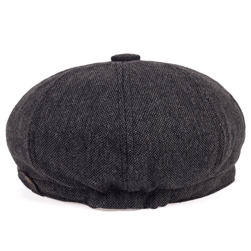 Cappellino retrò con otto pannelli in tessuto tweed a spina di pesce, berretto casual a righe Lino Uomo - - berretto cappellino cappellino retr caps casual hats lino men's hat otto pannelli - Concept Palermo
