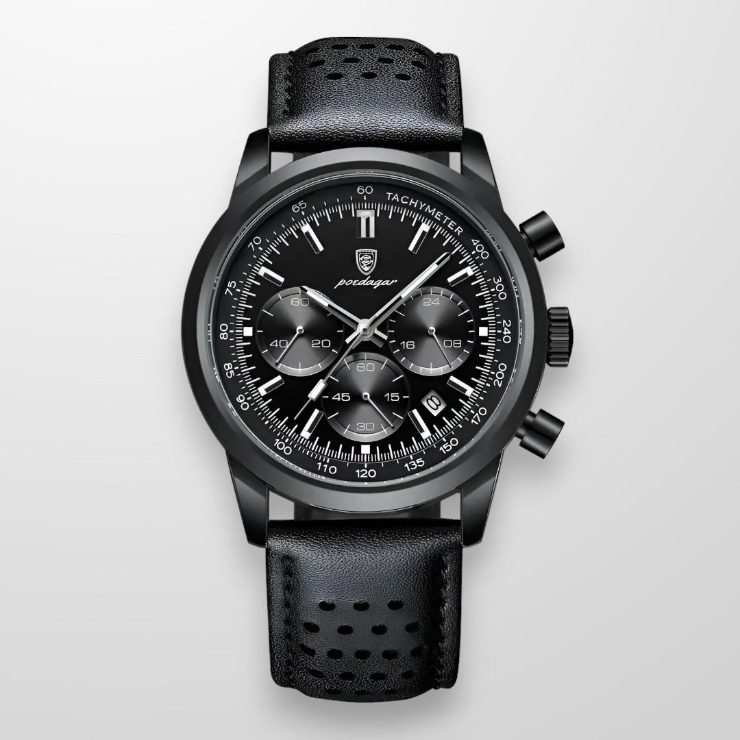 Orologio Uomo LuminousWatch™ Elegante, Luminoso al Buio, Quadrante Blu - Lusso e Stile - Nero - horloges voor mannen lichtgevende wijzers luminouswatch LuminousWatch™ Luxe herenhorloge Luxe horlogerie new_for_google orologi precisietijdmeting saffierglas uomo verstelbaar bandje watches waterbestendig - Concept Palermo
