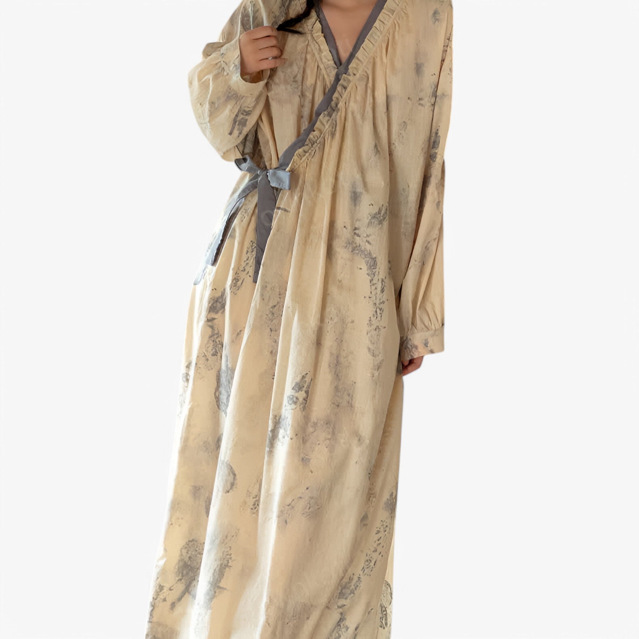 Morbida Camicia da Notte in 100% Cotone Puro Donna - - Autumn camicia cotone Cotton donna EDM-repurchase elise | morbida camicia da notte in 100% cotone puro - € Ink Long Sleeve Loungewear morbida morbida camicia Nightdress Nightgown Nightie notte Pajama puro Set Sleepwear Spring Summer Women - Concept Palermo