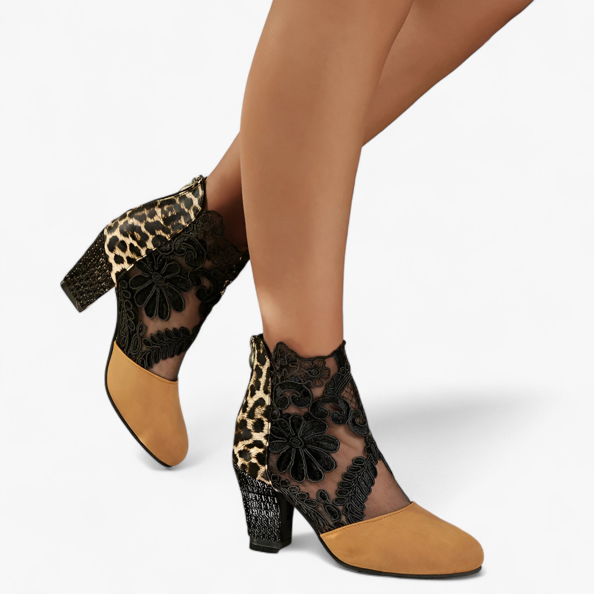 Tacchi con rete in pizzo – Eleganza e stile delicato - Leopardo Marrone - delicato eleganza josefine | tacchi con rete in pizzo – eleganza e stile delicato - € pizzo rete stile tacchi tacchi rete - Concept Palermo