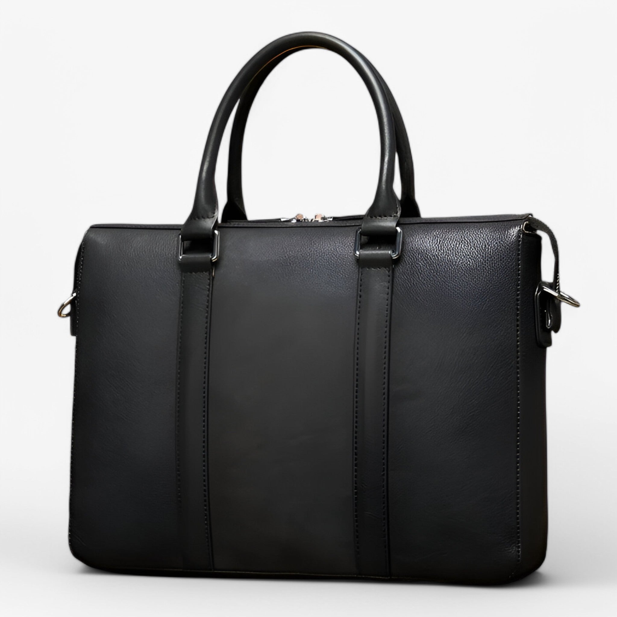 Borsa per Laptop in Pelle con Tracolla Donna - Nero - accessoires bags borsa borsa laptop donna laptop pelle tassen tracolla - Concept Palermo