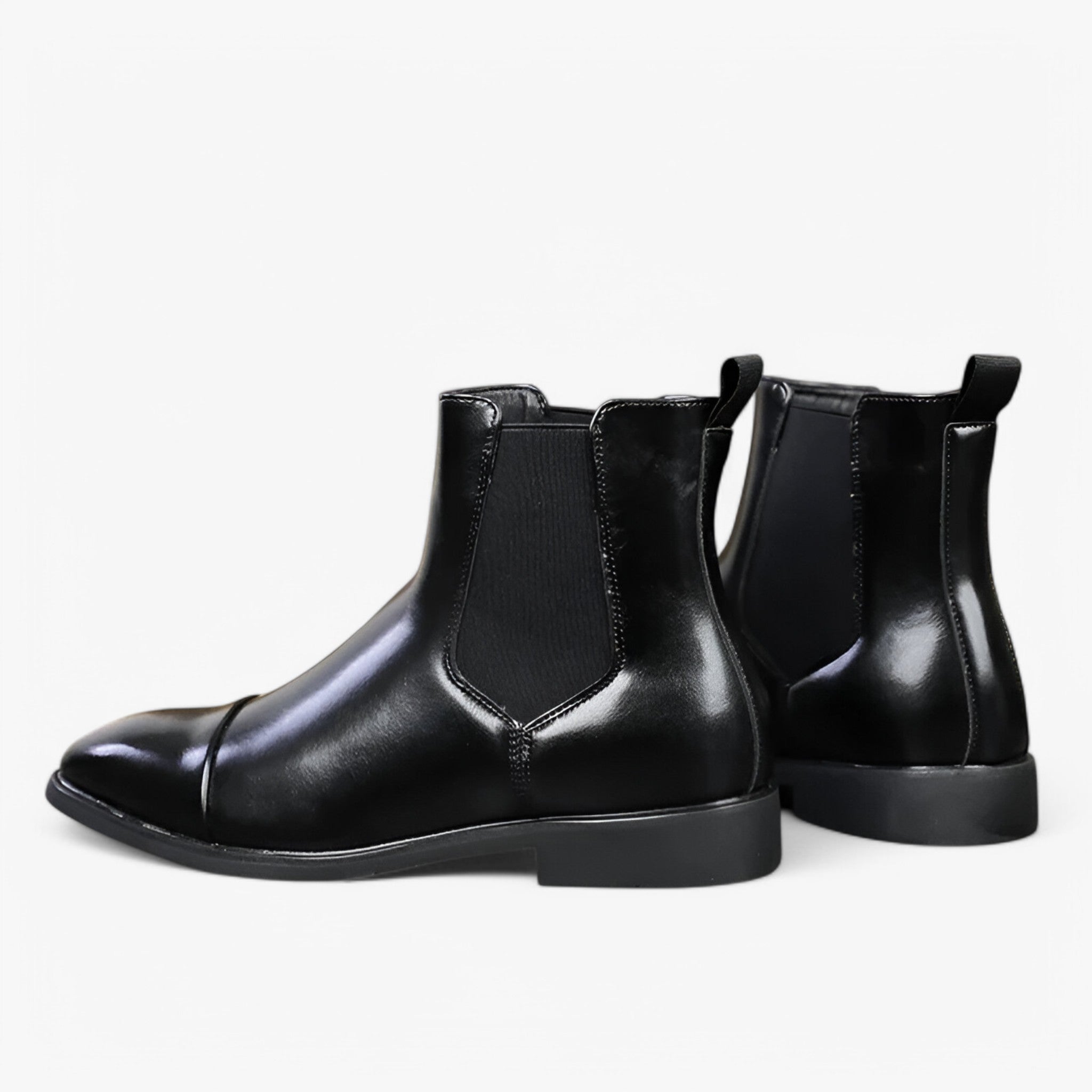 Stivali Chelsea Uomo Neri in Vera Pelle – Eleganti, Comodi, Disponibili Varie Taglie - - chelsea pelle schoenen shoes stivali stivali chelsea uomo vera - Concept Palermo