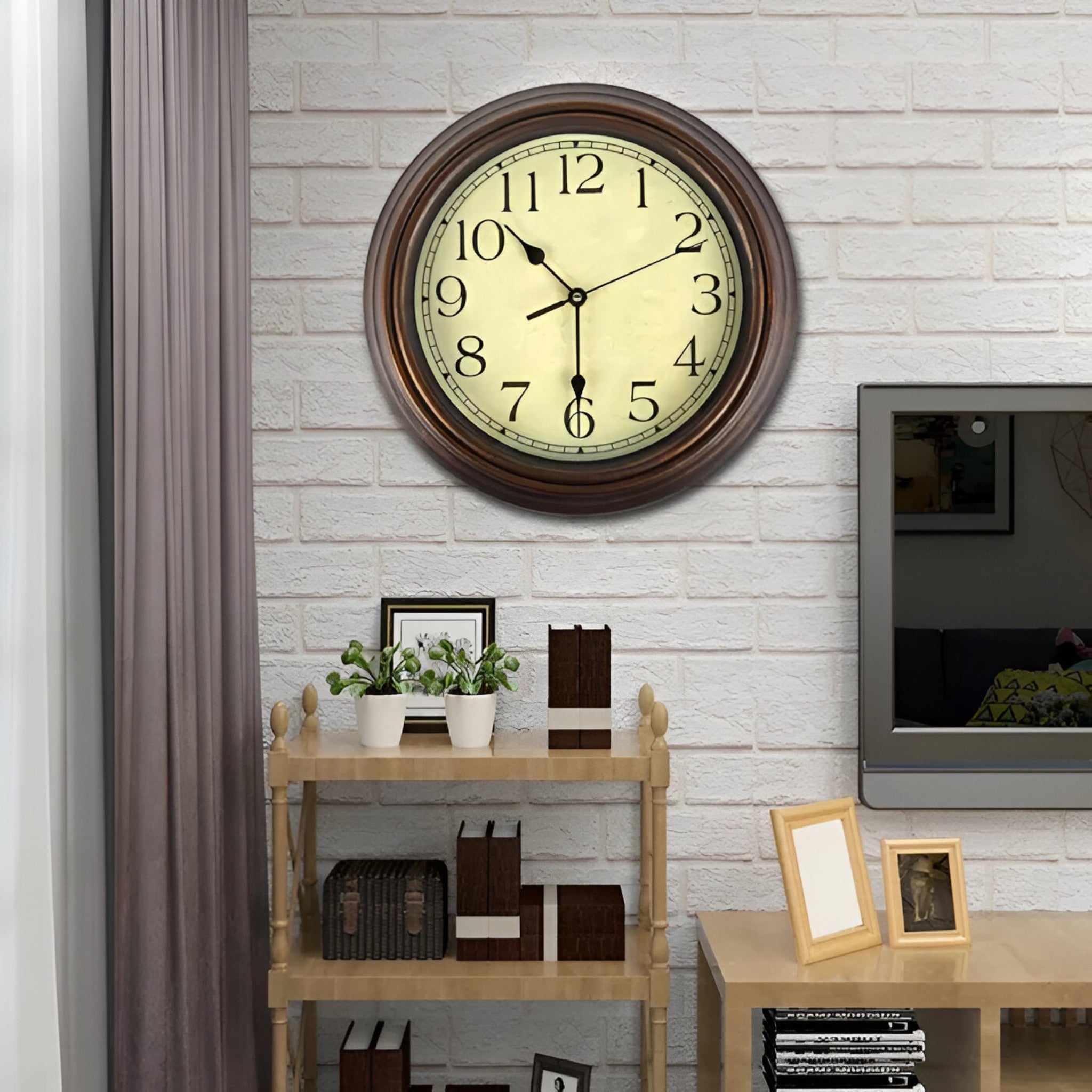Orologio da parete retrò classico per il soggiorno Rosso Oro Uomo - - orologio orologio parete P151 parete retr soggiorno uomo Wall Clock wall clocks - Concept Palermo