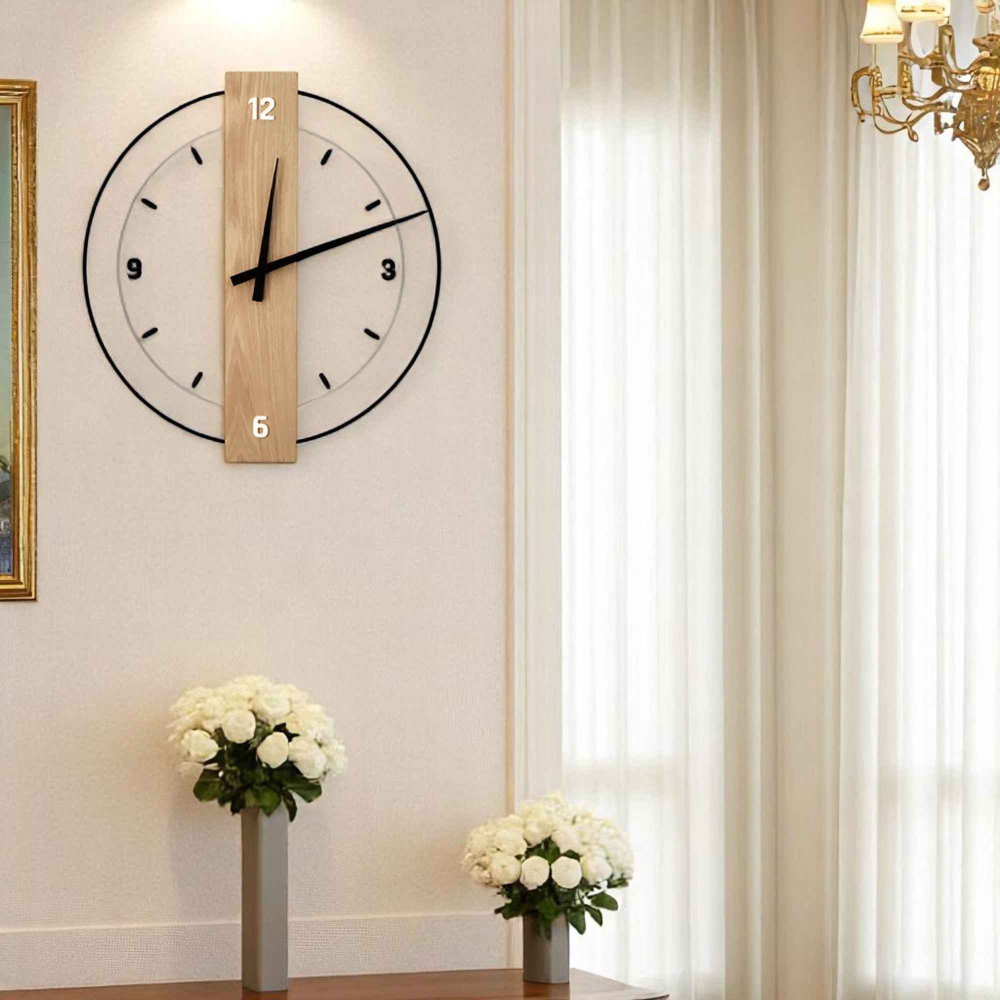 Orologio da Parete in Legno Design Accessorio da Salotto - C - accessoire de salon bois cross-from-marche-lino-15388885614941 design décoration intérieure horloge horloge apaisante horloge design horloge en bois horloge moderne horloge murale horloge silencieuse horloge à suspendre horloge élégante horloges murales murale New-google - Concept Palermo
