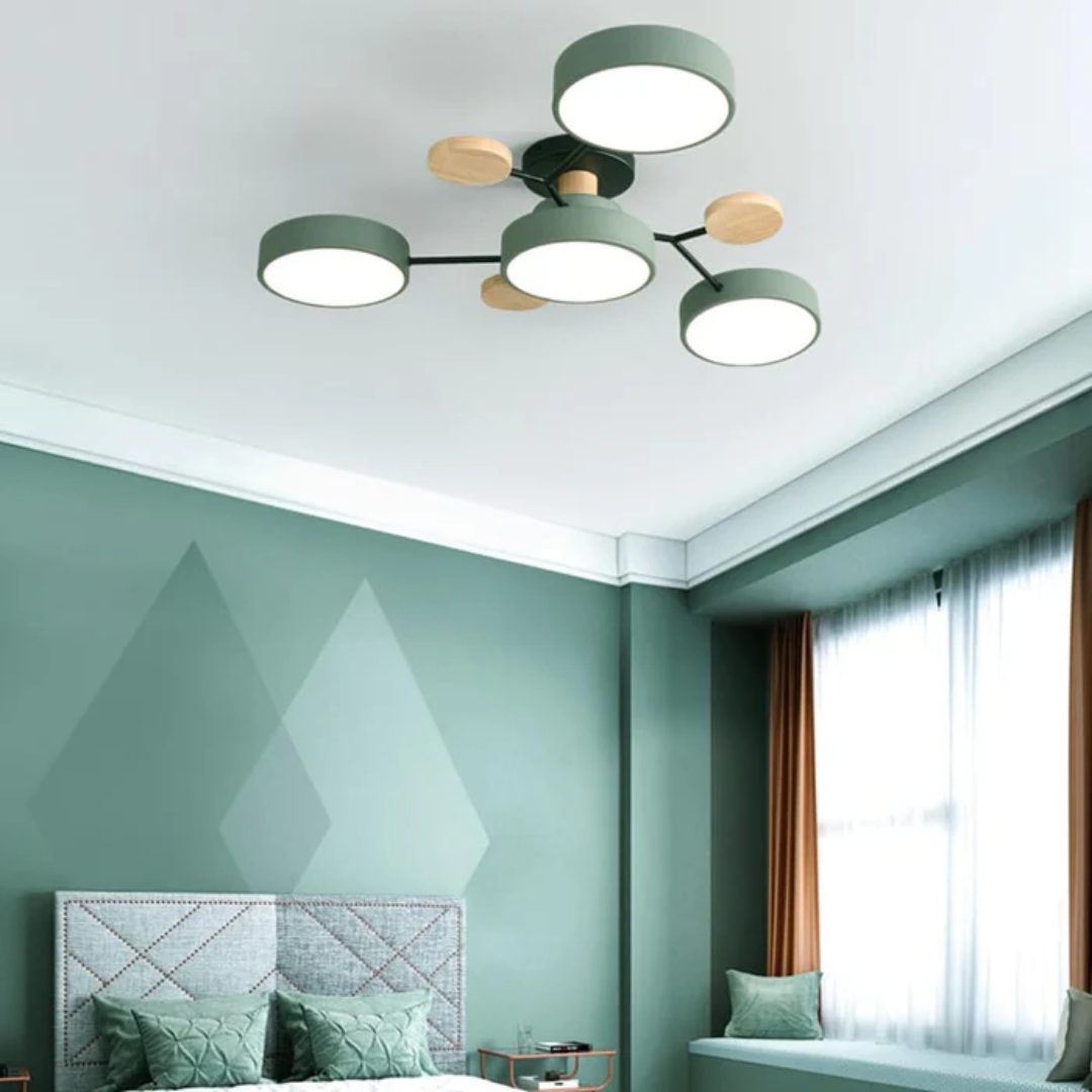 Plafoniera LED rotonda, per un'illuminazione in Legno – Qualità Premium