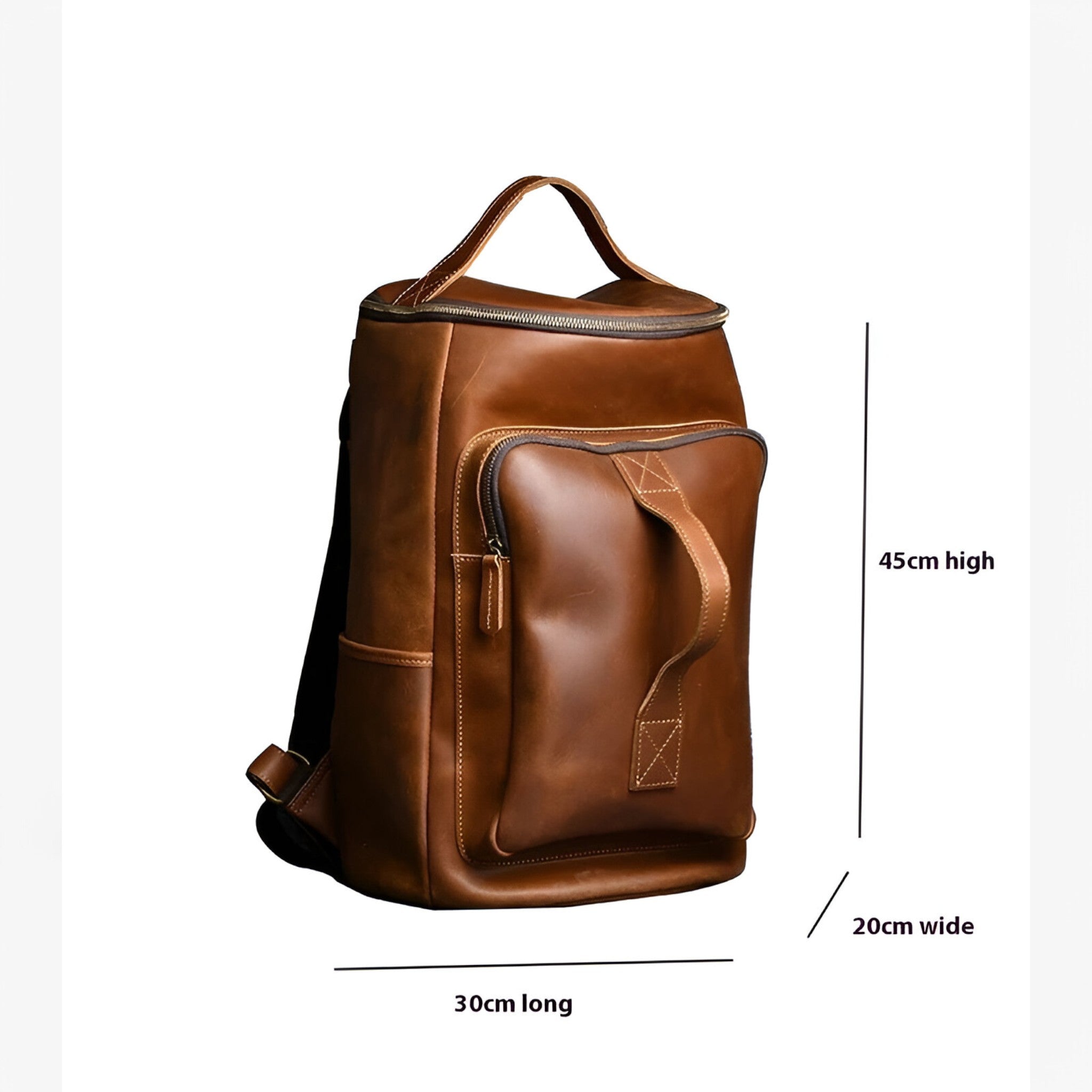 Zaino in Pelle Marrone Raffinato e Funzionale - - accessoires bags funzionale pelle raffinato tassen zaino zaino pelle - Concept Palermo