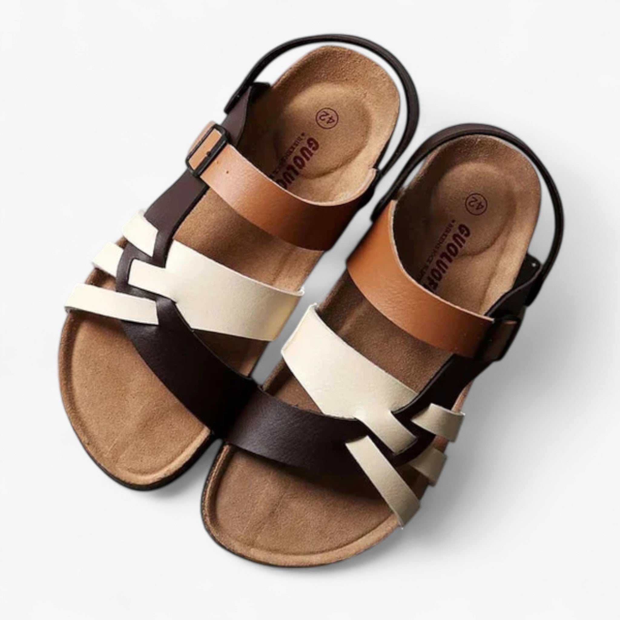 Sandali da uomo neri per l'estate - Bianco e marrone - estate neri sandali sandali uomo sandals uomo women sandals - Concept Palermo