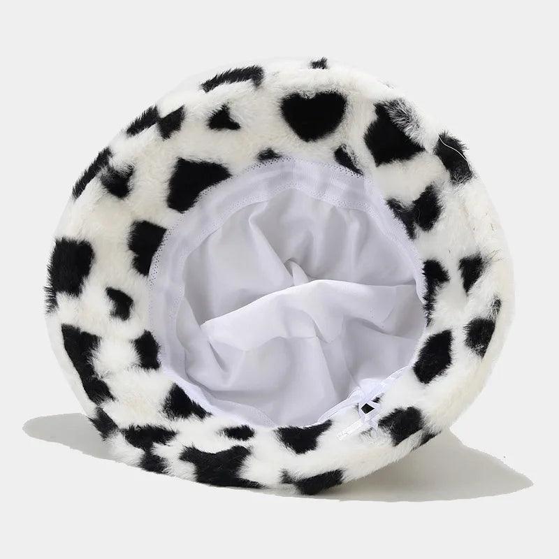 BEATRIX - Dames winter hart print imitatie bont vissershoed - - beatrix bont dames hart imitatie print seizoen vissershoed winter women's hat - Concept Palermo
