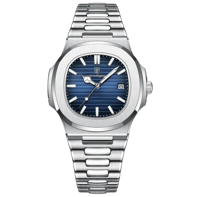 Orologio Classico in Acciaio Inossidabile Uomo - Alta Qualita, Consegna Rapida - Argento Blu - acciaio alle producten collectie heren inossidabile mode orologio orologio acciaio uomo watches - Concept Palermo