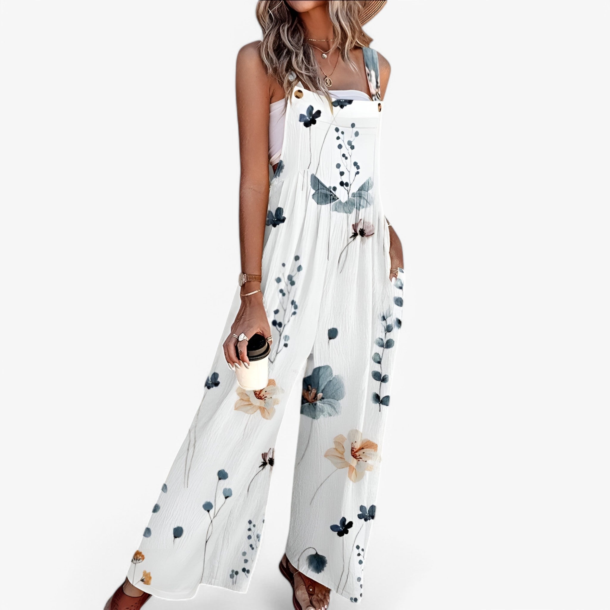 Tuta Senza Maniche con Stampa Floreale - - 20240411 657081741074100 b0n1st0t1s bottom fcm floreale jumpsuit maniche no121124 one-pieces PiuE87Q spring stampa summer TP-11-05 tuta tuta maniche YS - Concept Palermo