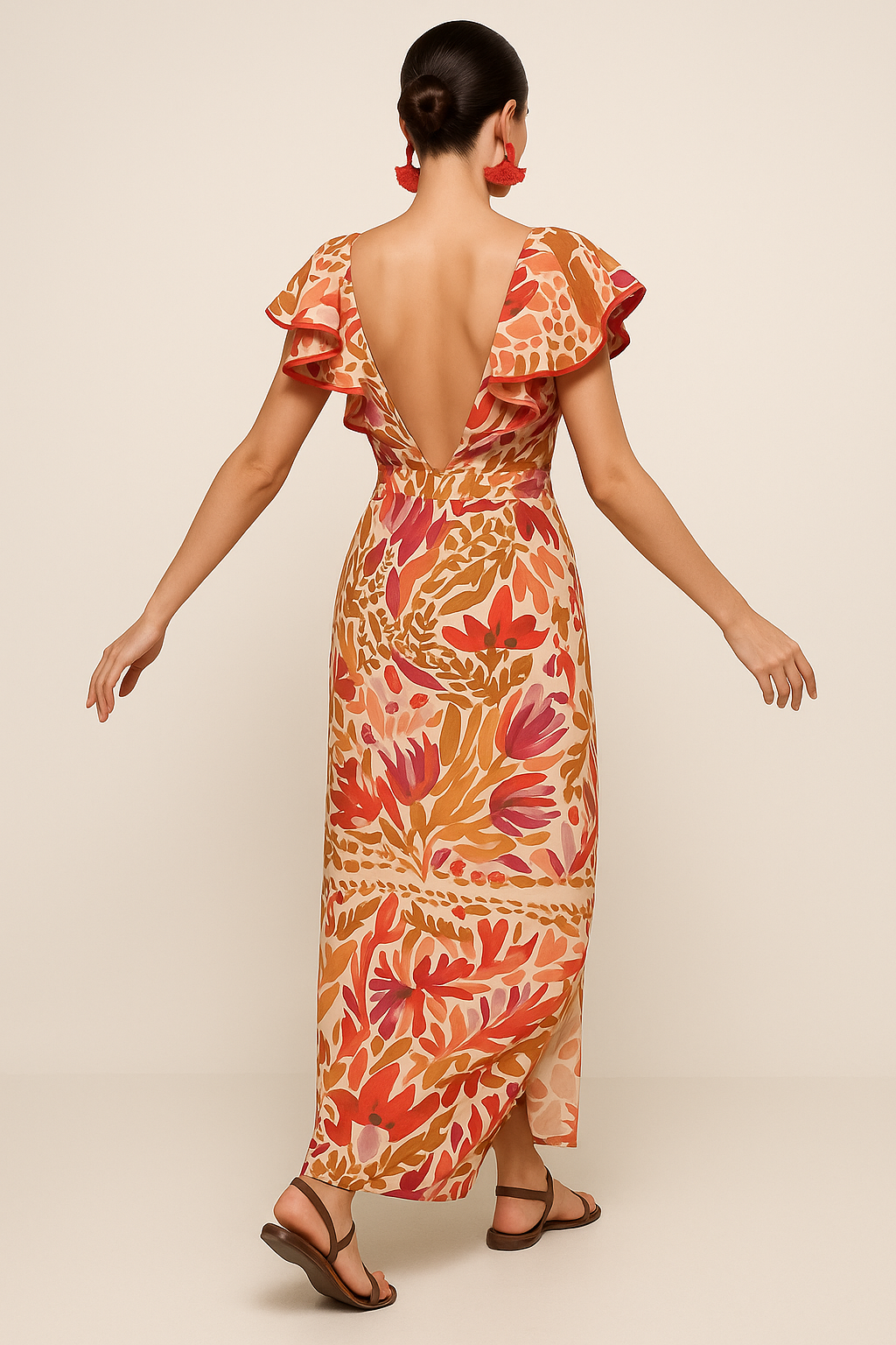 Maxi abito floreale con maniche a volant Donna - - +5 abito abito floreale ava | maxi abito floreale con maniche a volant - €25 donna DRESS Dresses female dress floreale GOOD maniche Maxi Dresses OLD Summer/Dresses volant - Concept Palermo