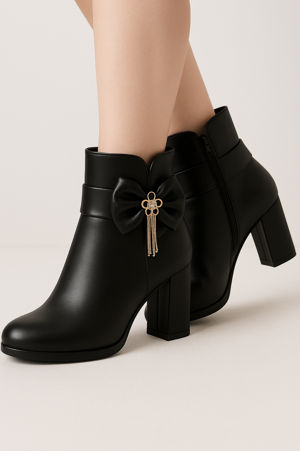 Stivaletti alla caviglia con fiocco e dettagli in cristallo Uomo - - alla BOOTS Boots & Shoes caviglia cristallo dettagli fiocco Leather Boots shoes stivaletti stivaletti alla - Concept Palermo