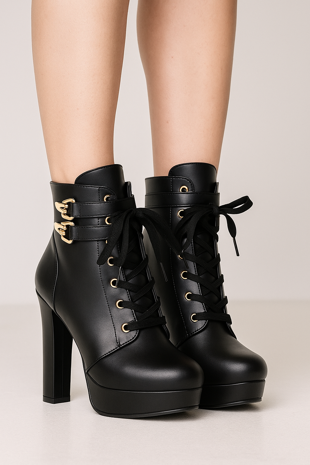 Stivaletti alla Caviglia con Tacco Alto e Dettagli in Metallo - - alla BOOTS Boots & Shoes caviglia dettagli metallo shoes stivaletti stivaletti alla tacco - Concept Palermo