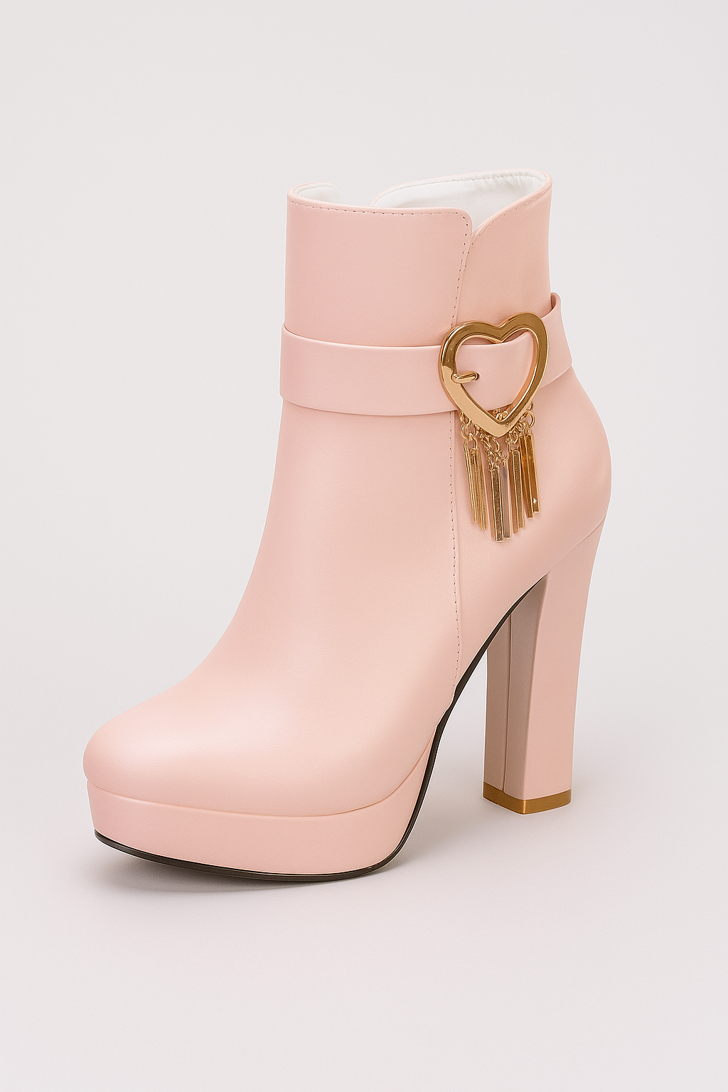 Stivaletti Uomo Eleganti con Tacco Alto e Charm a Cuore - Design Moderno - Pink - BOOTS Boots & Shoes charm cuore shoes stivaletti stivaletti tacco tacco uomo - Concept Palermo