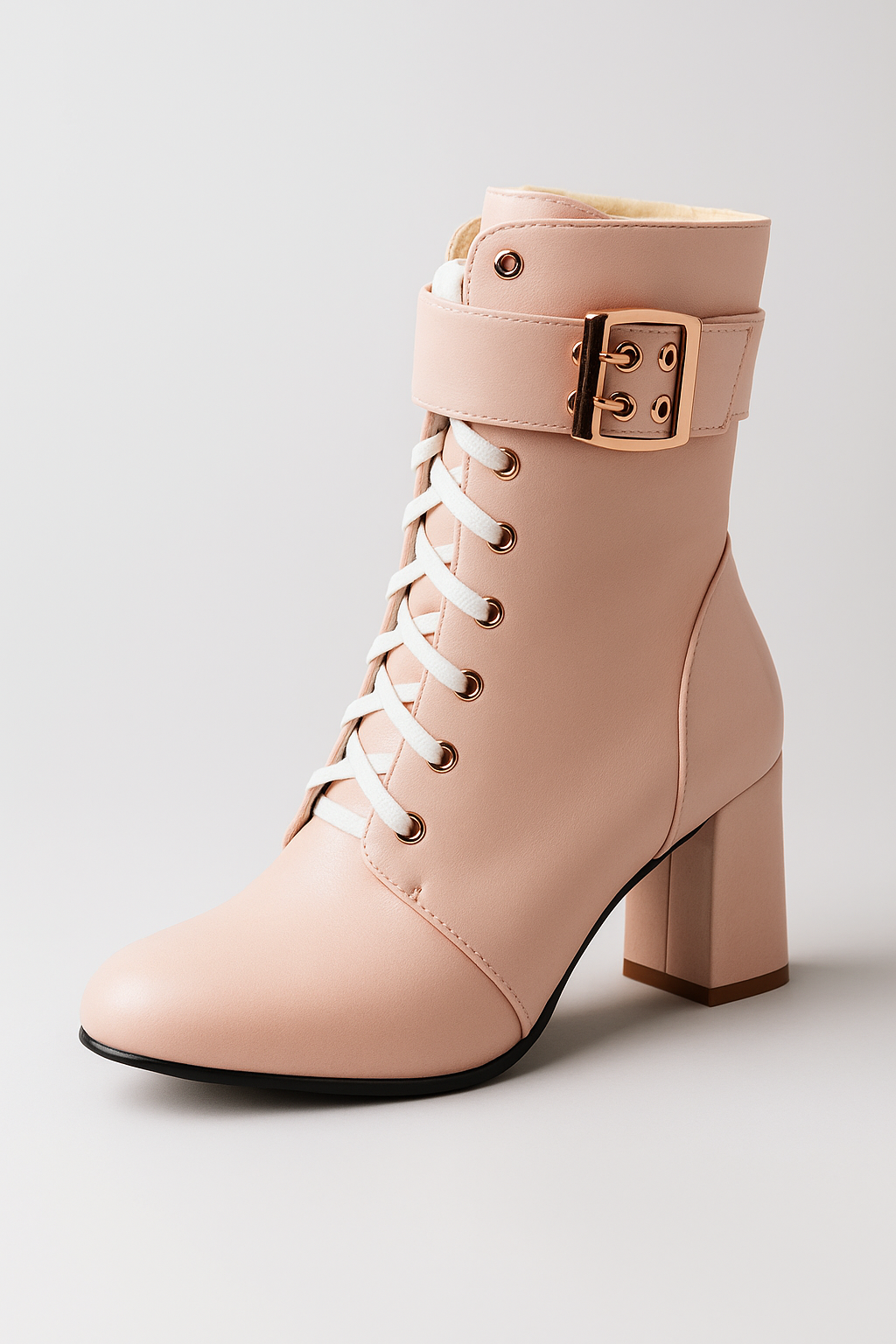 Stivaletti alla Caviglia con Lacci e Cinturino Regolabile - Rosa - alla BOOTS Boots & Shoes caviglia cinturino lacci regolabile shoes stivaletti stivaletti alla - Concept Palermo