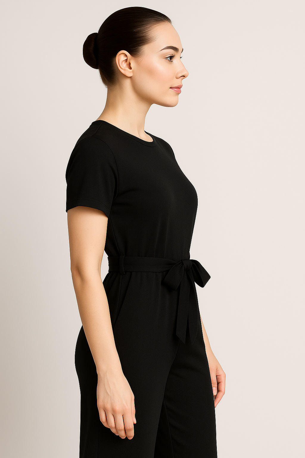 Tuta con Cintura a Fiocco e Maniche Corte - - 12/28/2024 cintura corte fiocco jumpsuit maniche one-pieces Summer/Jumpsuit tuta tuta cintura - Concept Palermo