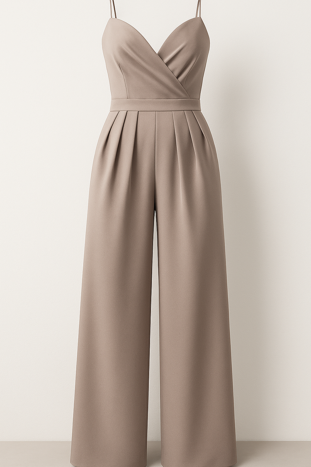 Tuta Elegante Donna con Spalline Sottili e Pantaloni a Palazzo Morbidi - Apricot - 12/28/2024 one-pieces palazzo pantaloni sottili spalline Summer/Jumpsuit tuta tuta spalline - Concept Palermo