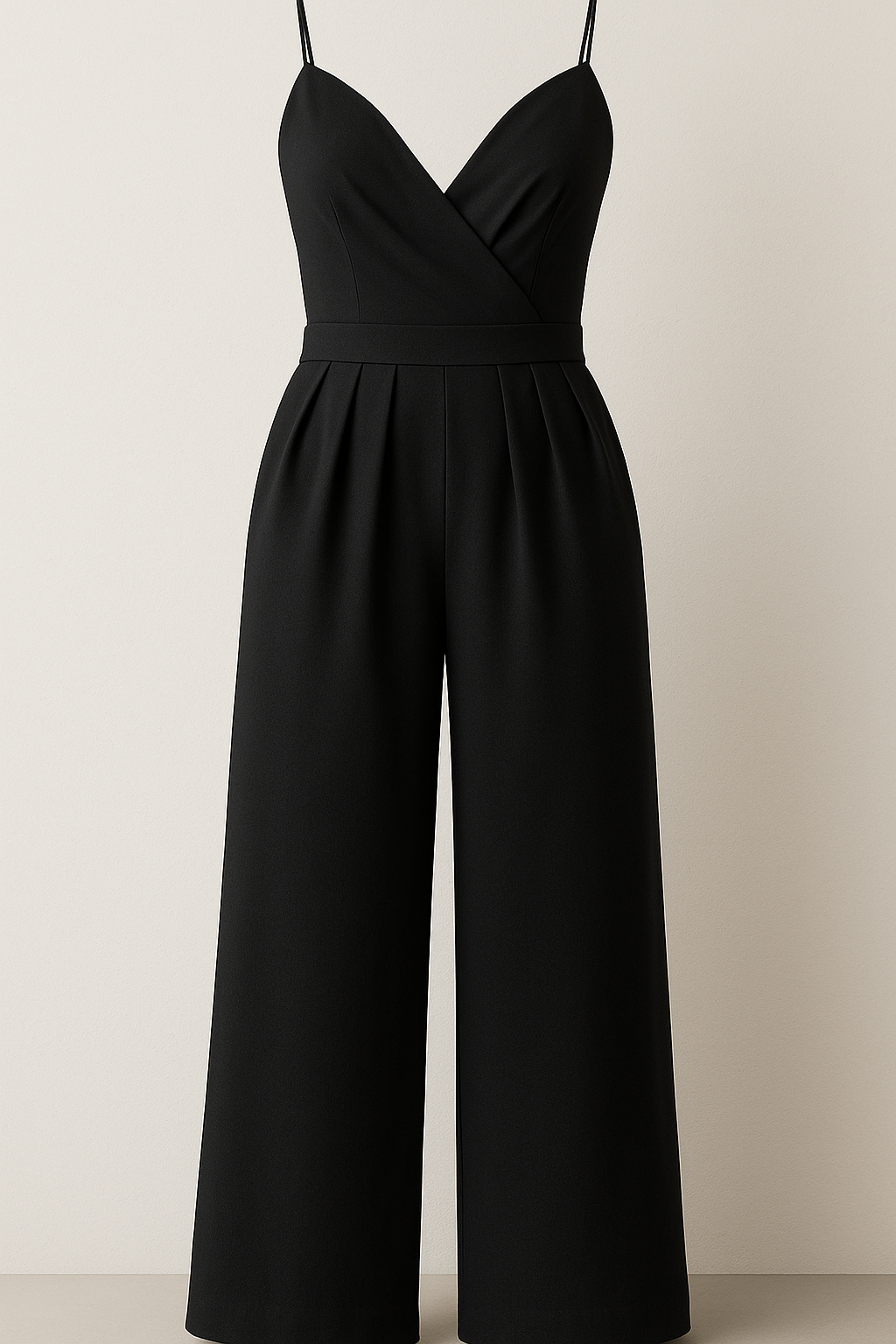 Tuta Elegante Donna con Spalline Sottili e Pantaloni a Palazzo Morbidi - Nero - 12/28/2024 one-pieces palazzo pantaloni sottili spalline Summer/Jumpsuit tuta tuta spalline - Concept Palermo