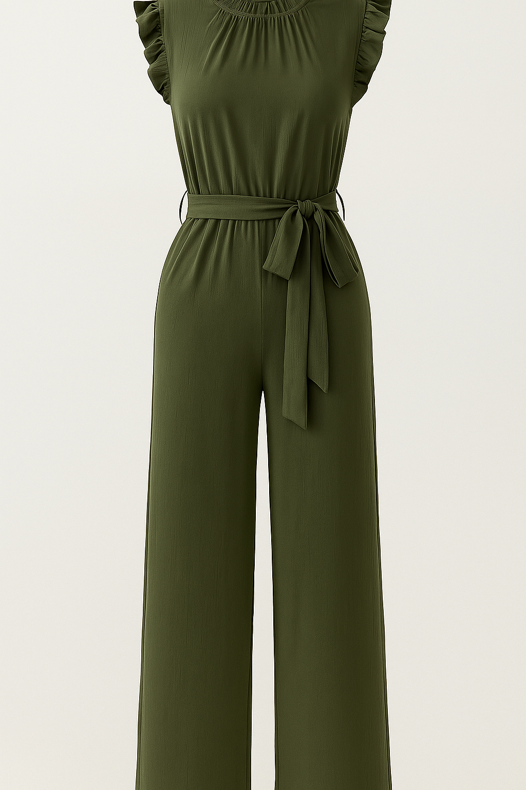 Con Maniche Volant e Cintura in Vita Uomo - Verde militare - 12/28/2024 cintura maniche maniche volant one-pieces Summer/Jumpsuit uomo vita volant - Concept Palermo