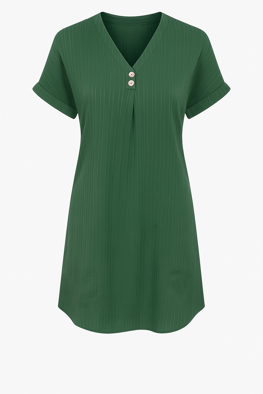 Abito estivo casual in cotone a coste con bottoni decorativi Donna - Verde - +5 abito abito estivo bottoni casual coste cotone decorativi donna GOOD OLD Summer/Dresses - Concept Palermo