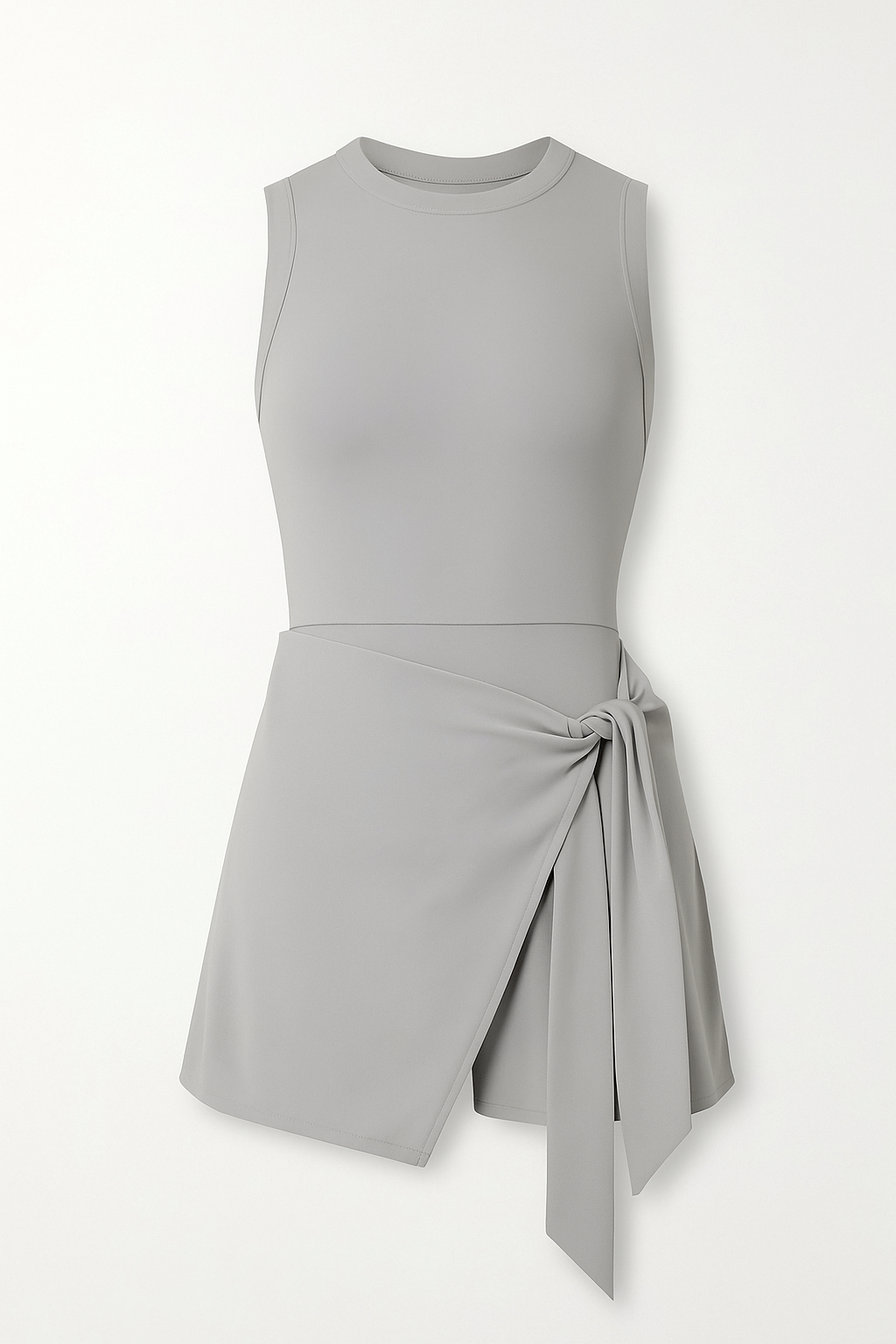 Abito Sportivo con Gonna Avvolgente – Eleganza Atletica Donna - Grigio - abito abito sportivo atletica avvolgente Casual/Sporty donna eleganza gonna sportivo tuta sportiva uomo - Concept Palermo