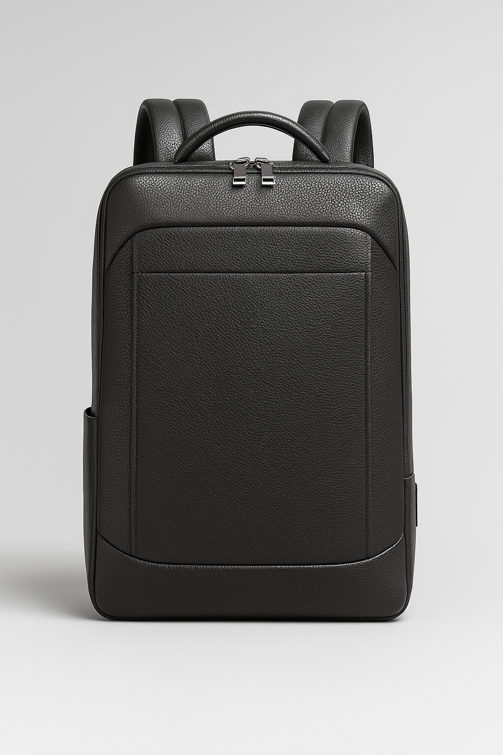 Zaino in pelle con USB Pelle - Nero-a