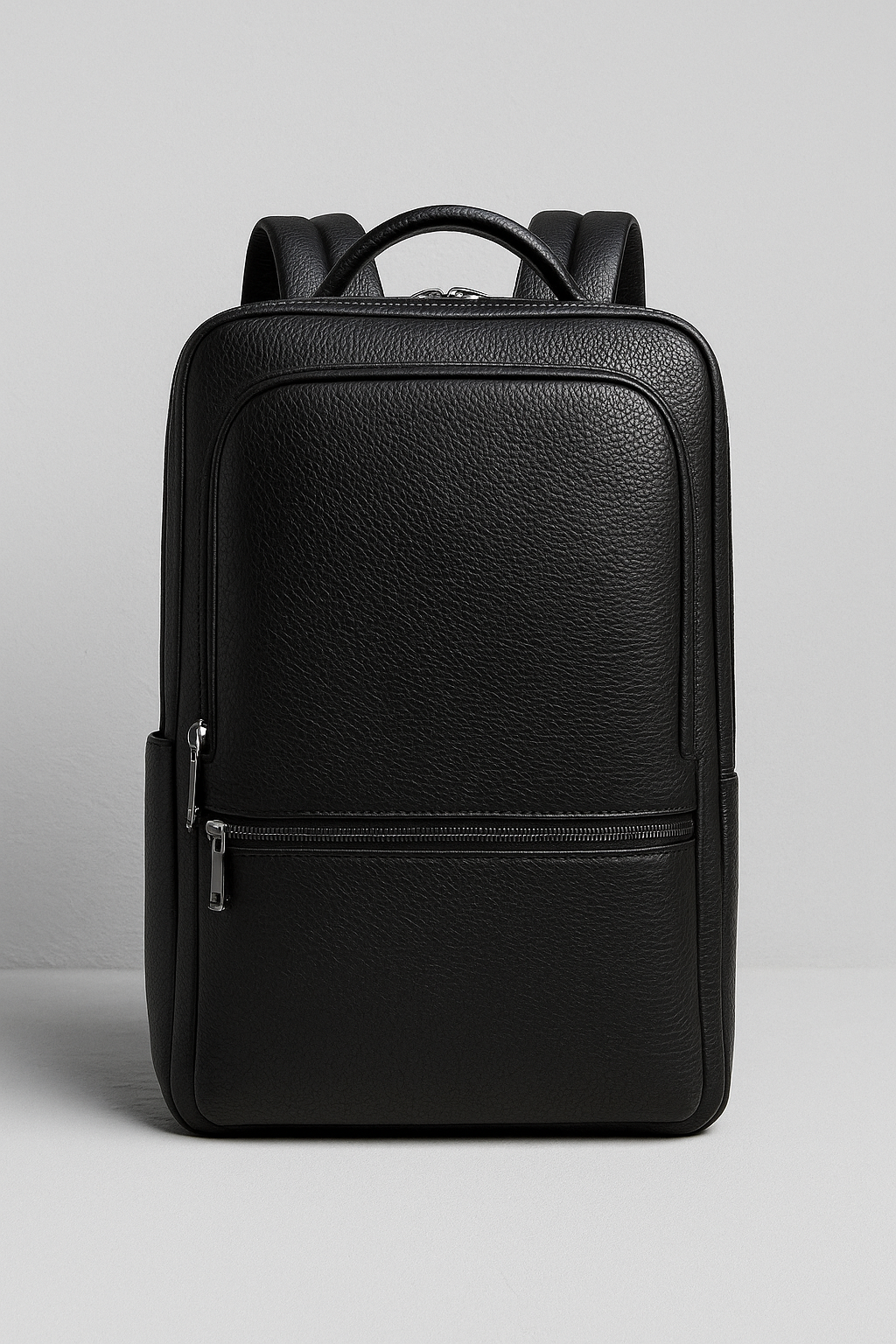 Zaino in pelle con USB Pelle - Nero-a