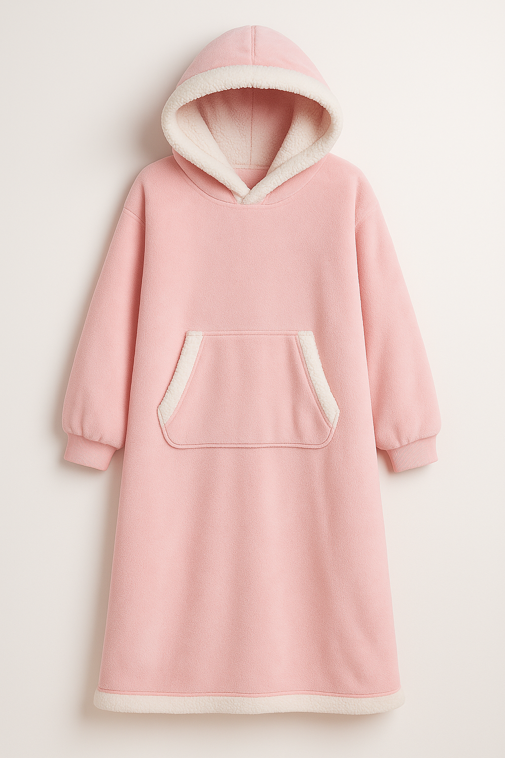 Coperta con Maniche e Cappuccio in Pile Morbido - Rosa - cappuccio coperta coperta maniche hoodies maniche new_for_google pile - Concept Palermo