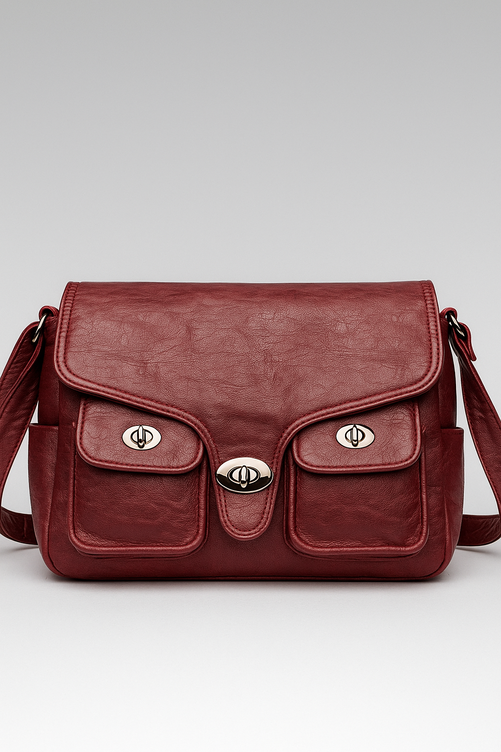 Borsa in Pelle PU Retrò Donna - Borgogna - Bags borsa borsa pelle donna pelle retr Shoulder Bags women bags - Concept Palermo