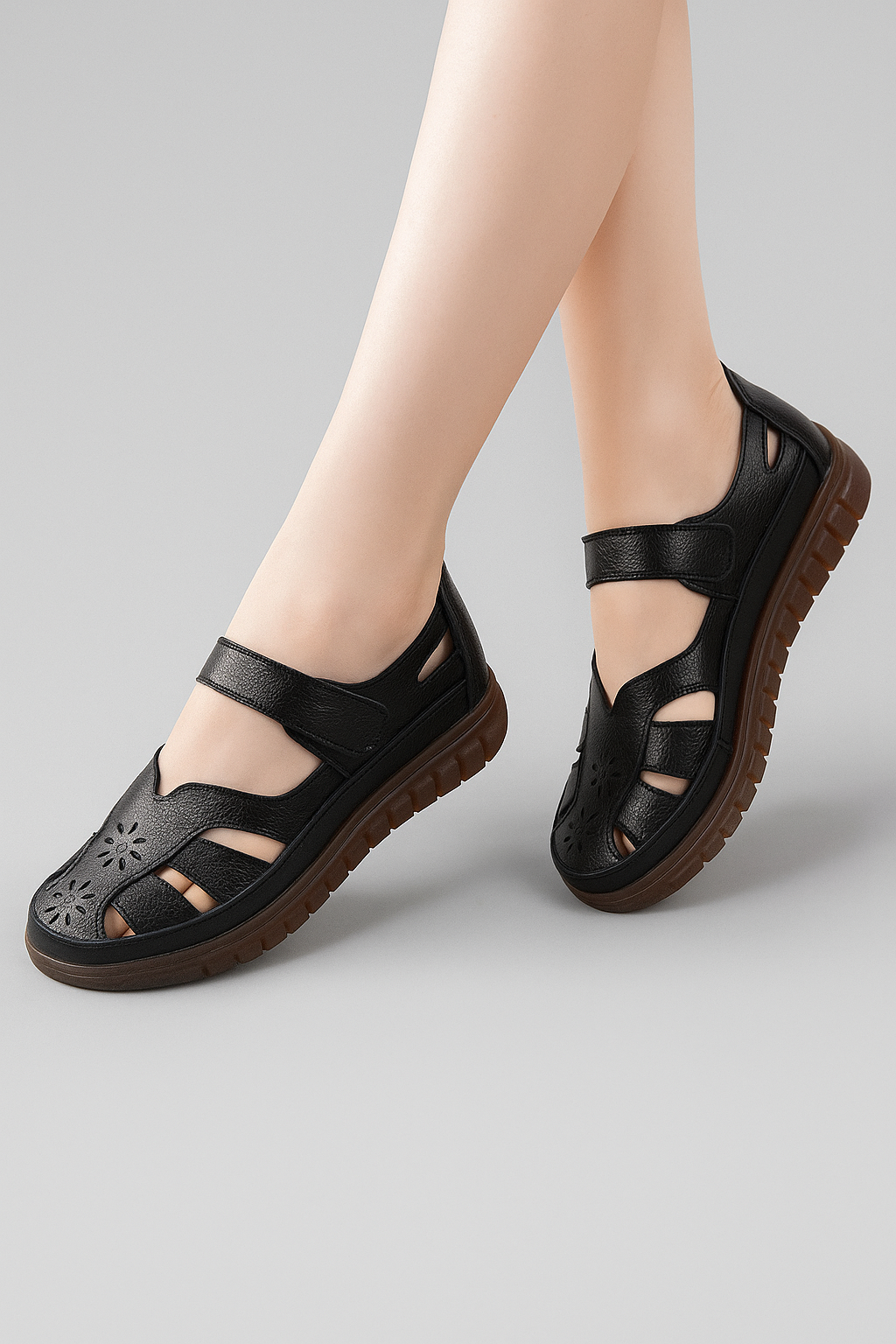 Sandali Estivi Comfort in Pelle con Punta Chiusa e Suola Antiscivolo Uomo - - antiscivolo breathable sandals casual sandals chiusa comfort easy wear sandals estivi fashion sandals flat sandals pelle punta sandali sandali estivi - Concept Palermo