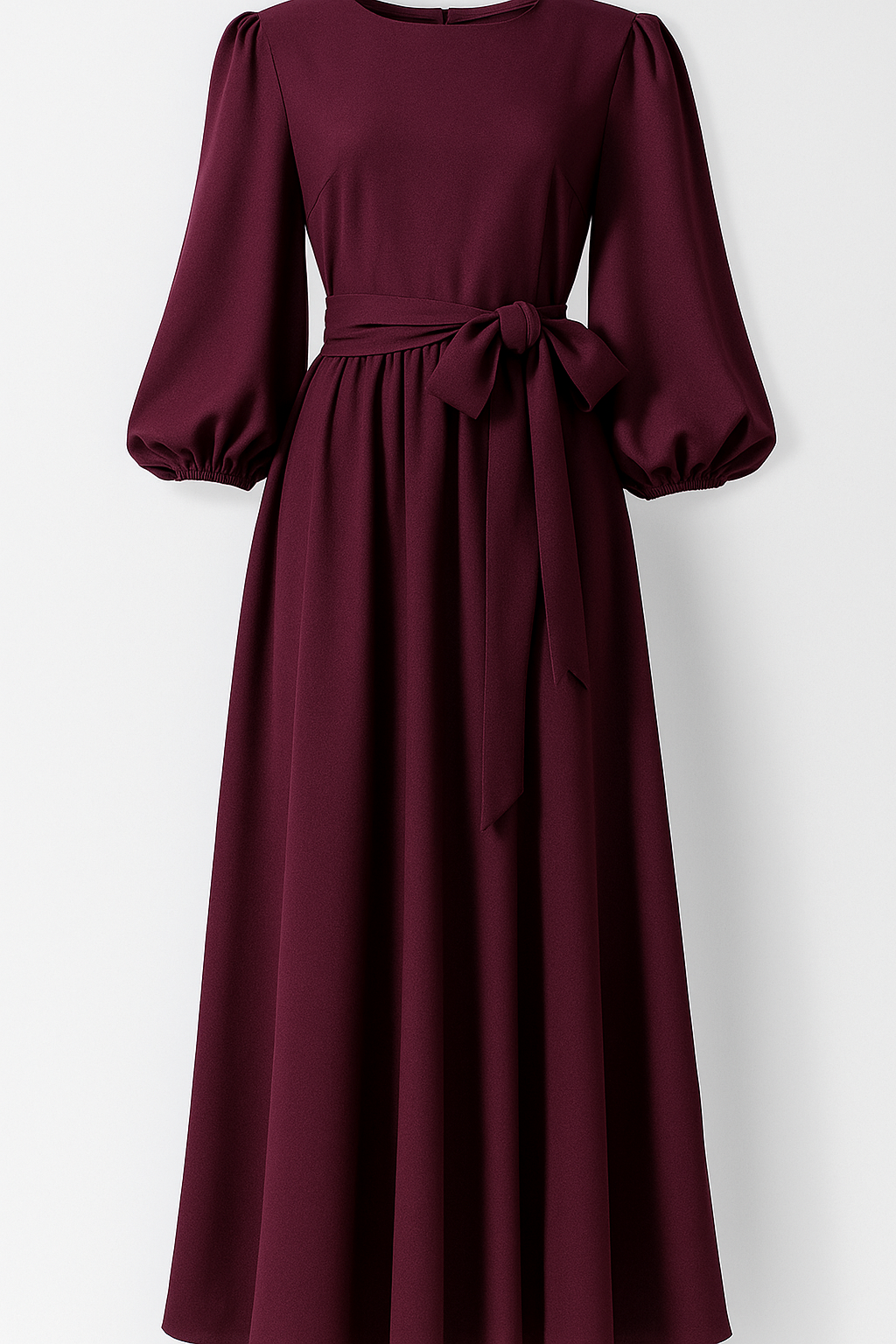 Maxi Abito Donna Elegante con Cintura in Vita, Vestito Lungo Estivo - Viola - abito abito cintura cintura donna dresses fashion Frauen Kleider langes Kleid - Concept Palermo