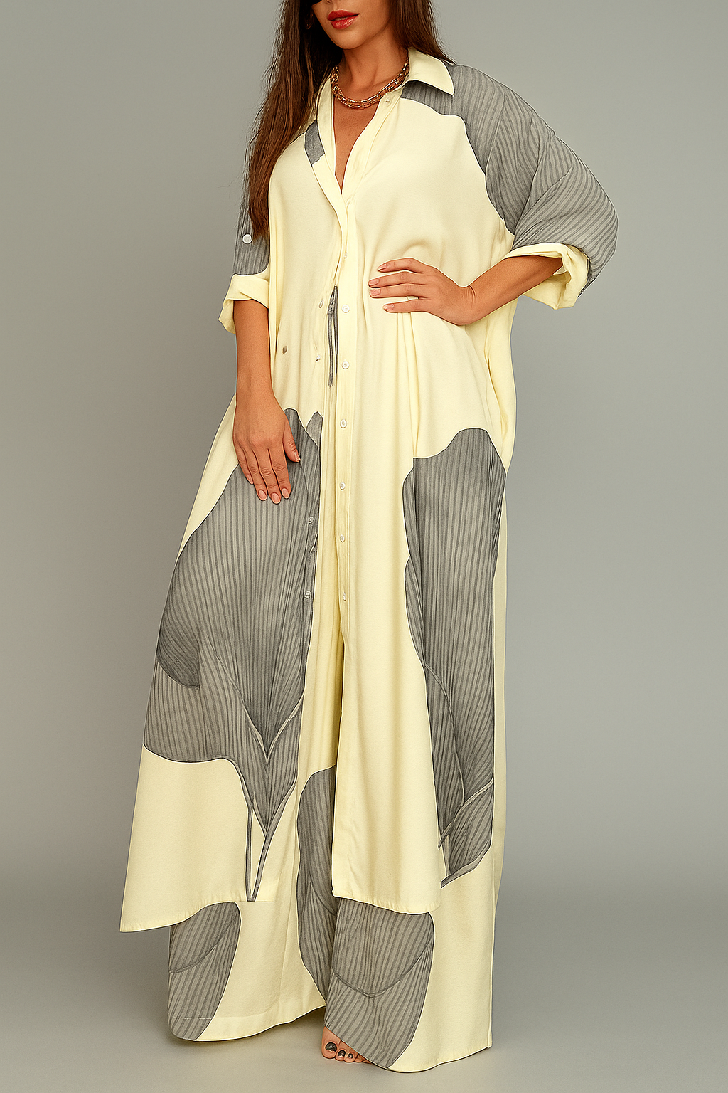 Completo Tuta Donna Elegante con Camicia e Pantaloni Casual - Albicocca-Blu - abbigliamento quotidiano camicia camicia a bottoni camicia lunga donna donna moda femminile outfit casual donna outfit sets pantaloni pantaloni con cordoncino set elegante donna stile e comfort taglie disponibili S M L XL tessuto leggero tuta tuta donna - Concept Palermo