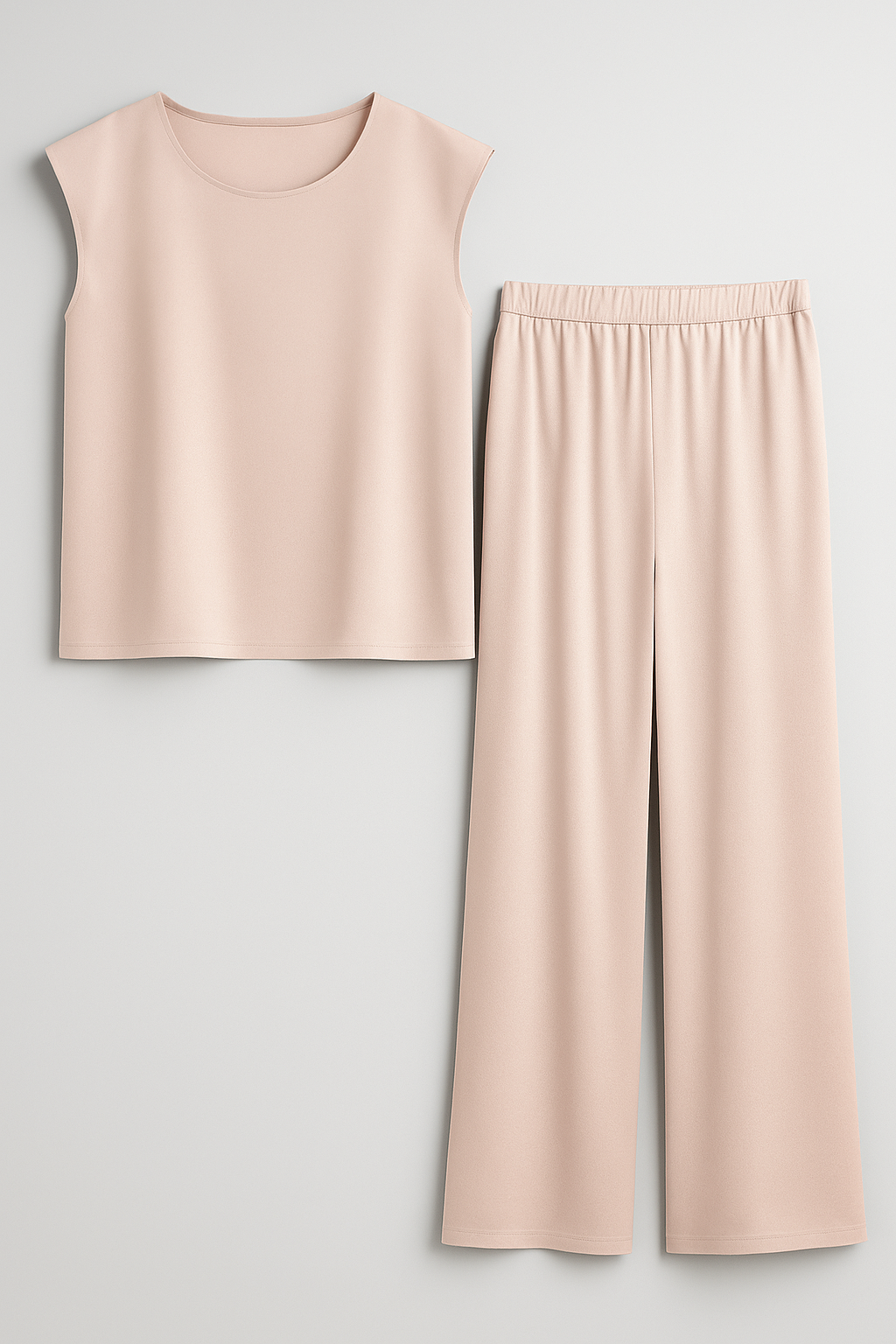 Tailleur Donna Elegante Nero con Pantaloni e Blusa per Cerimonia e Occasioni Speciali - Rosa - abbigliamento casual elegante blusa spalle scese completo completo donna completo due pezzi donna eleganza donna moda femminile outfit moda outfit sets pantaloni ampi pezzi set sofisticato Silka leggero vestiti per ogni occasione - Concept Palermo