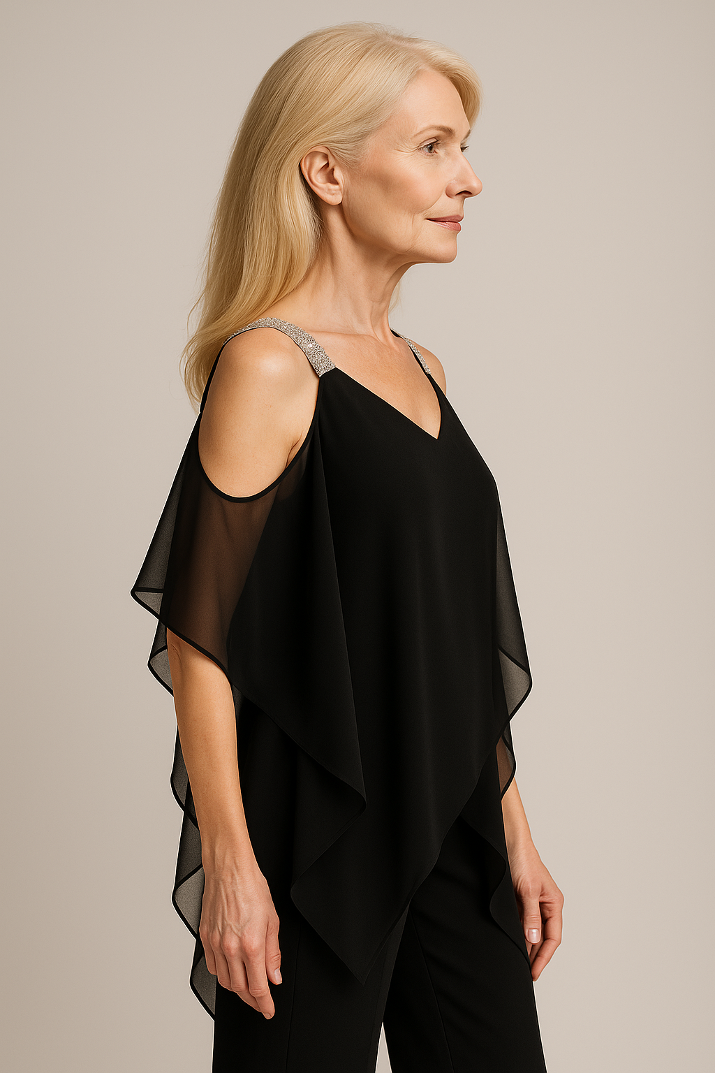 Tuta Elegante Donna Asimmetrica Monospalla per Cerimonia e Serata - Vari Colori - - abbigliamento asimmetrico asimmetrica cerimonia cerniera posteriore donna one-pieces outfit sofisticato tuta tuta alla moda tuta con copertura tuta donna tuta elegante tuta in velo tuta moda tuta per occasioni speciali vestito per eventi - Concept Palermo